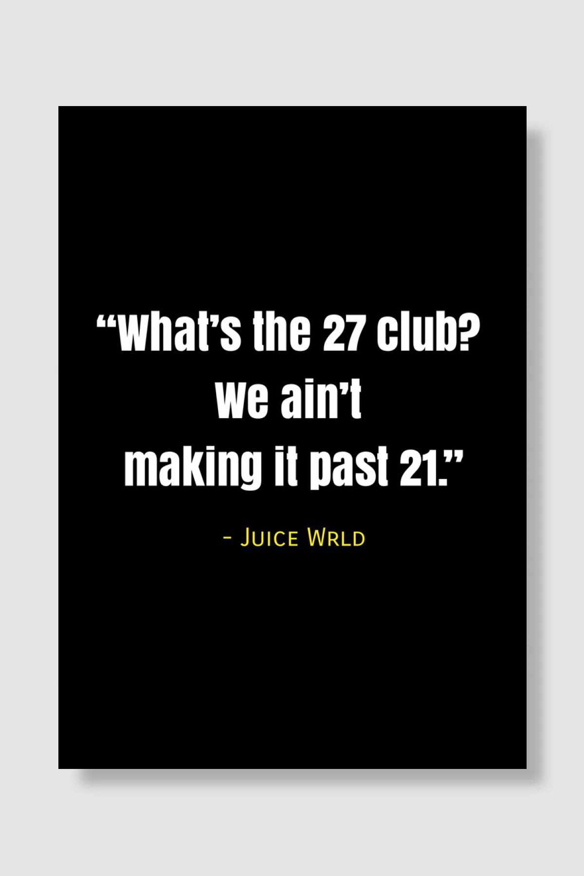 juice wrld quotes Müzik Poster Çerçevesiz Yüksek Kalite Müzik Afiş Duvar Poster