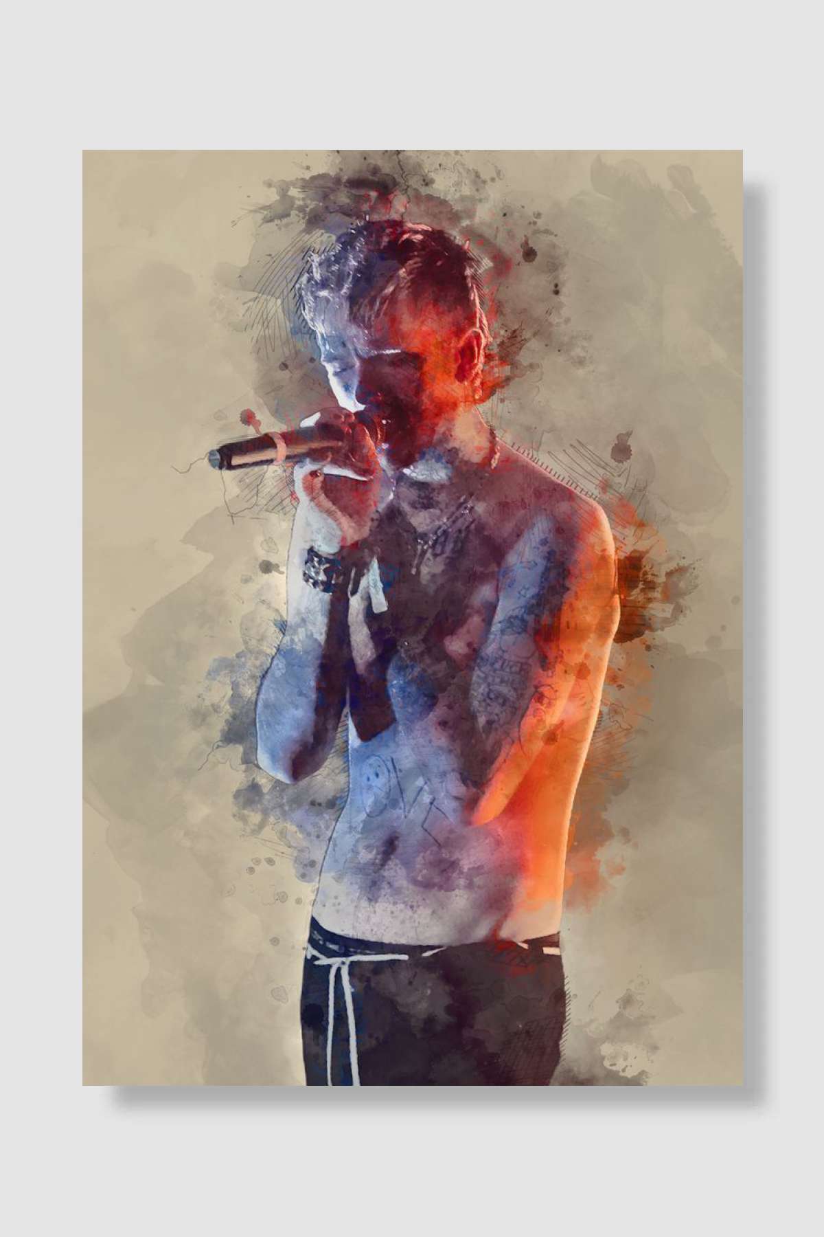 Lil Peep Müzik Poster Çerçevesiz Yüksek Kalite Müzik Afiş Duvar Poster