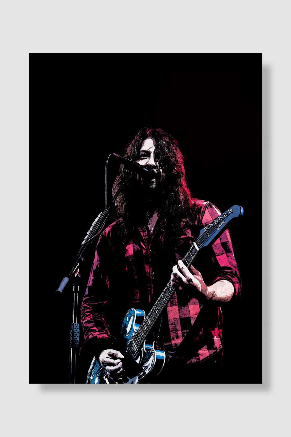 Dave Grohl guitar Müzik Poster Çerçevesiz Yüksek Kalite Müzik Afiş Duvar Poster