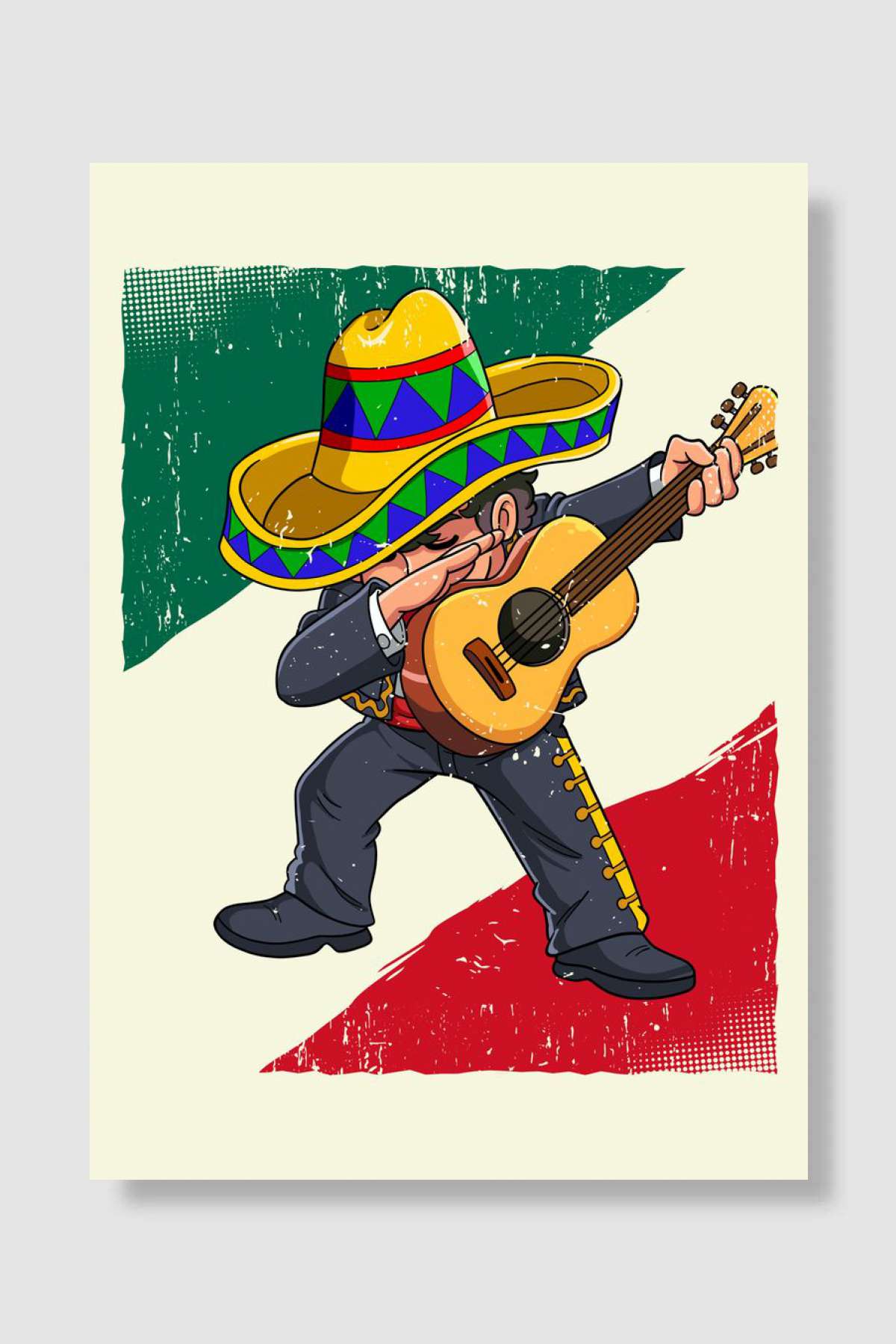 Dabbing Mexican Mariachi Müzik Poster Çerçevesiz Yüksek Kalite Müzik Afiş Duvar Poster