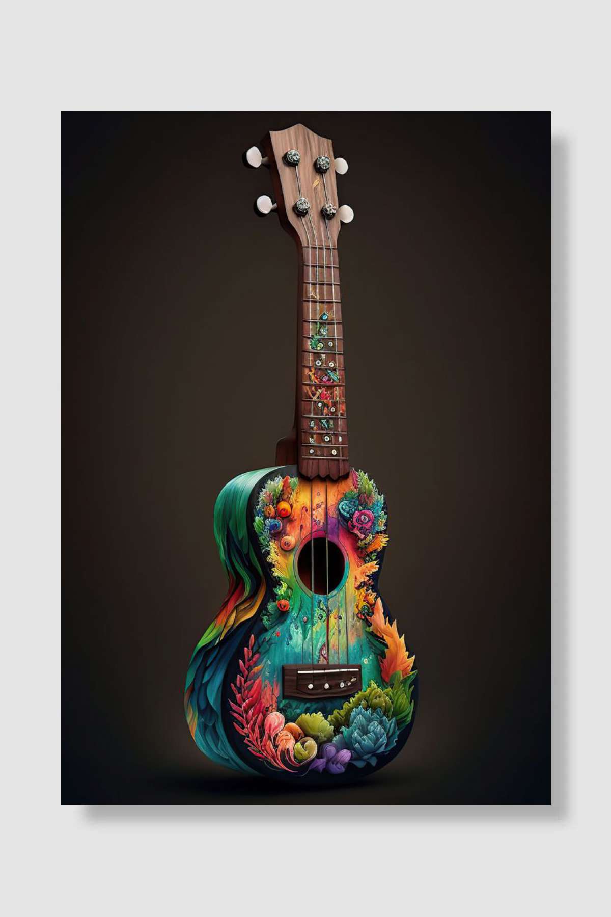 Ukulele Müzik Poster Çerçevesiz Yüksek Kalite Müzik Afiş Duvar Poster