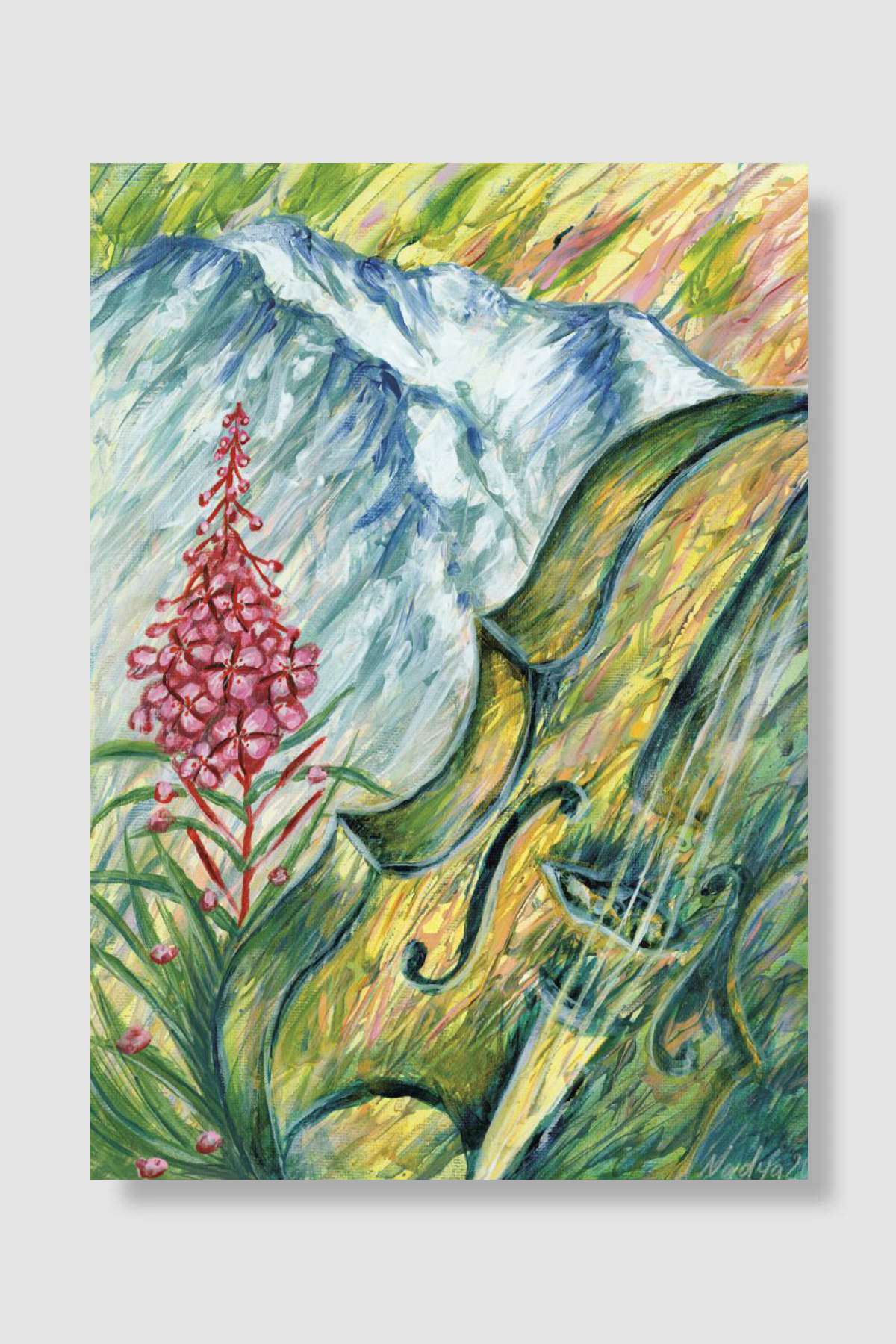 AK Music in the Mountains Müzik Poster Çerçevesiz Yüksek Kalite Müzik Afiş Duvar Poster