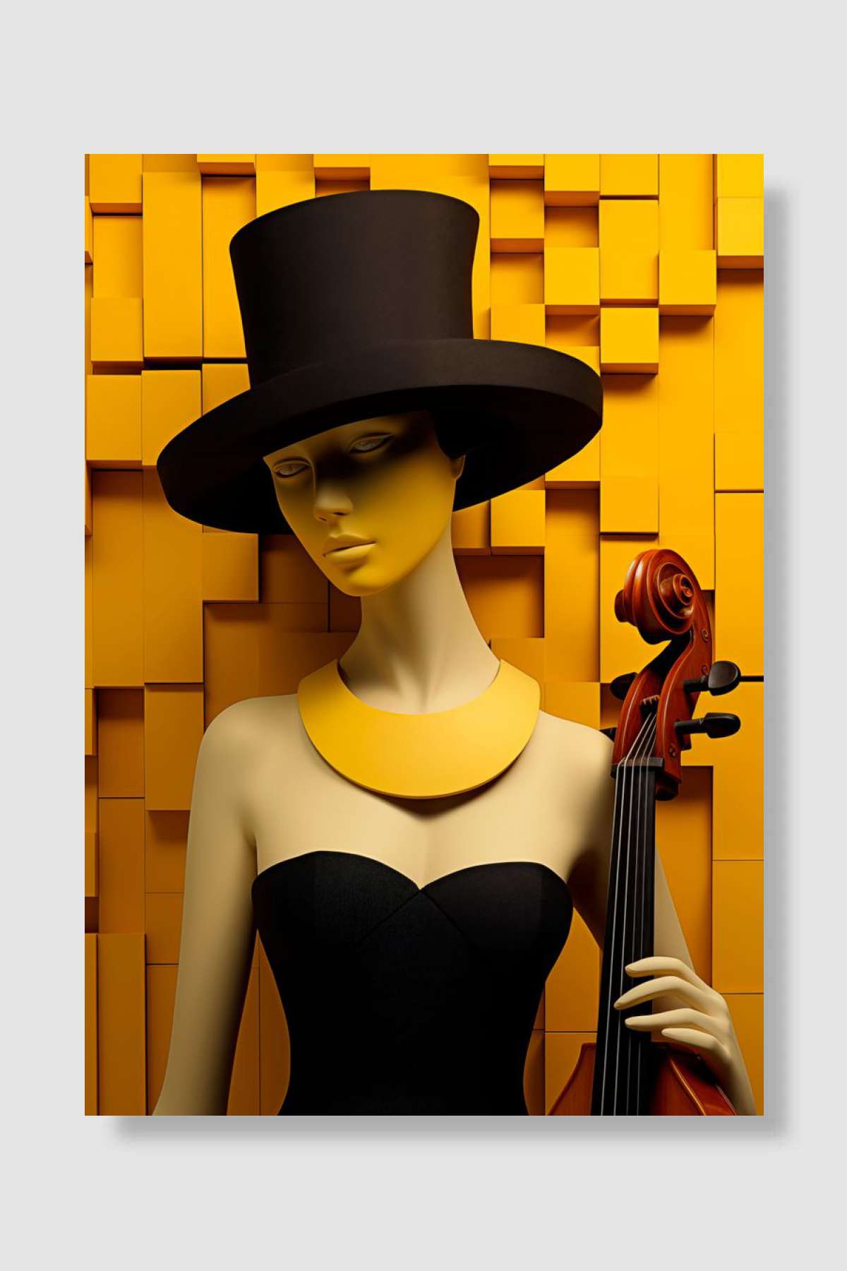 Cello IX Müzik Poster Çerçevesiz Yüksek Kalite Müzik Afiş Duvar Poster