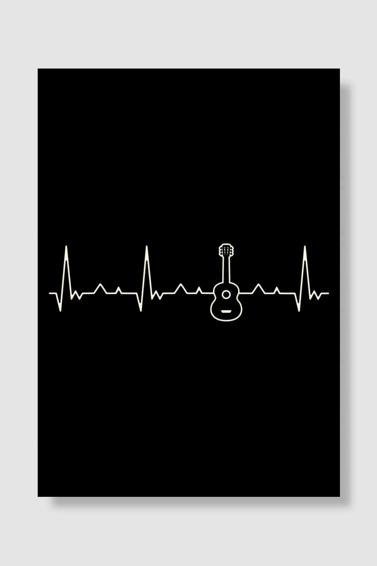 Guitar Aucustic Müzik Poster Çerçevesiz Yüksek Kalite Müzik Afiş Duvar Poster