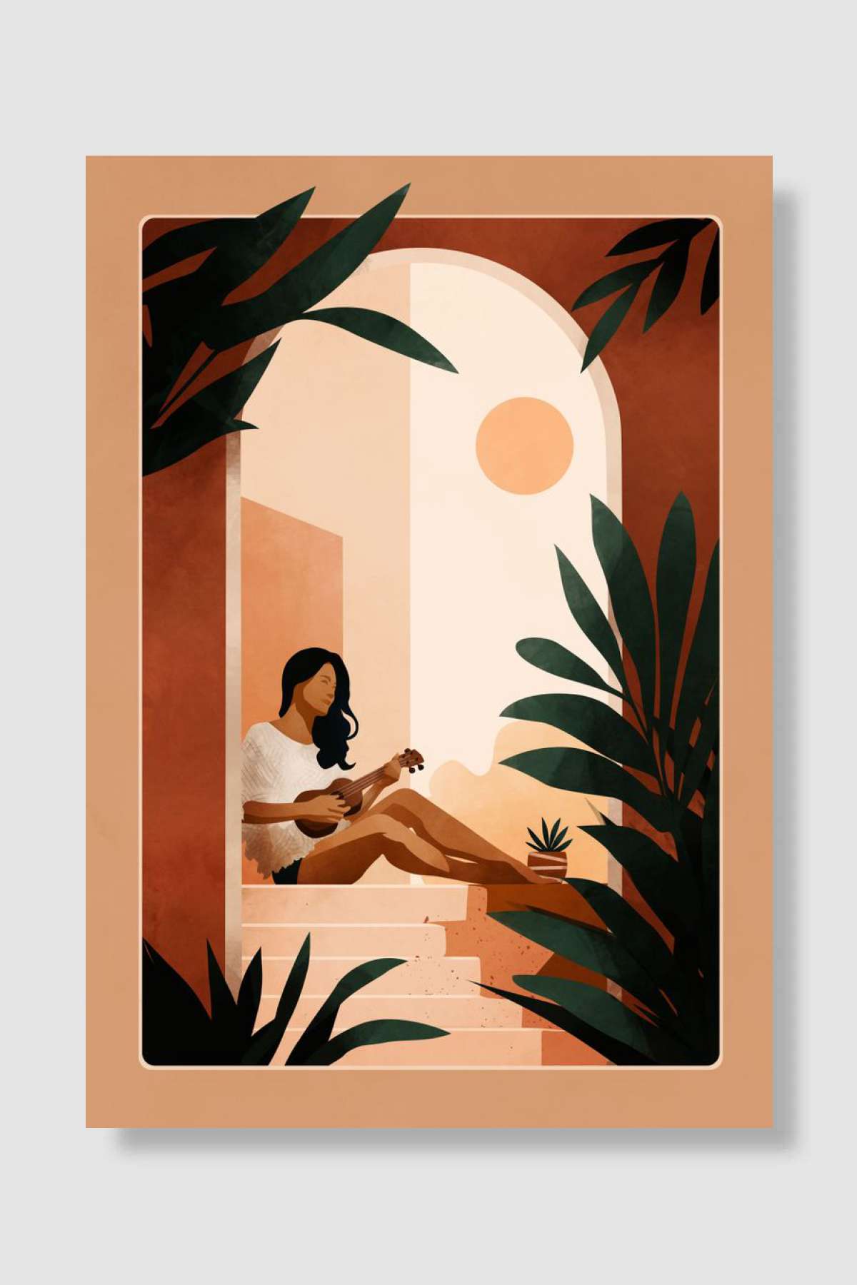 Boho Romantic Musical Day Müzik Poster Çerçevesiz Yüksek Kalite Müzik Afiş Duvar Poster