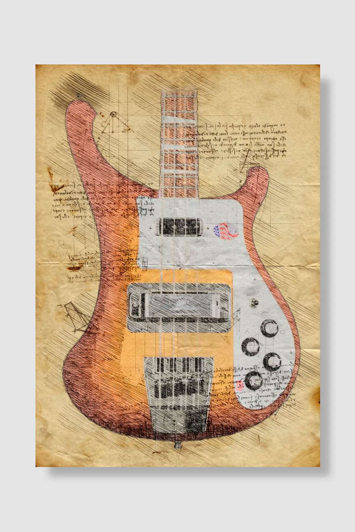 Bass Müzik Poster Çerçevesiz Yüksek Kalite Müzik Afiş Duvar Poster