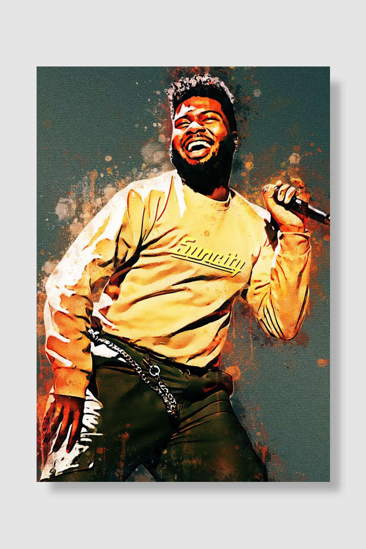 Khalid Müzik Poster Çerçevesiz Yüksek Kalite Müzik Afiş Duvar Poster