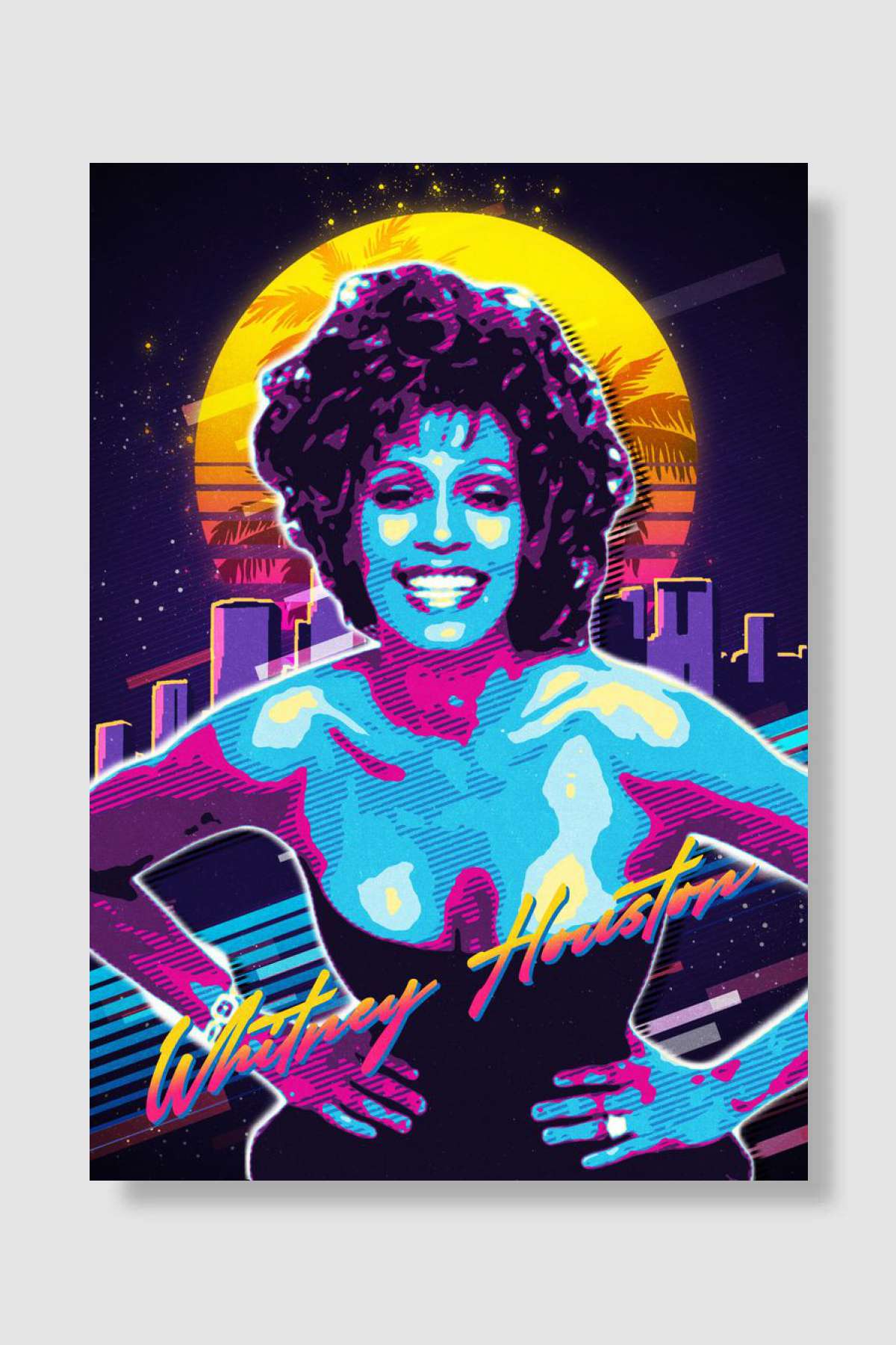 WHITNEY HOUSTON Müzik Poster Çerçevesiz Yüksek Kalite Müzik Afiş Duvar Poster