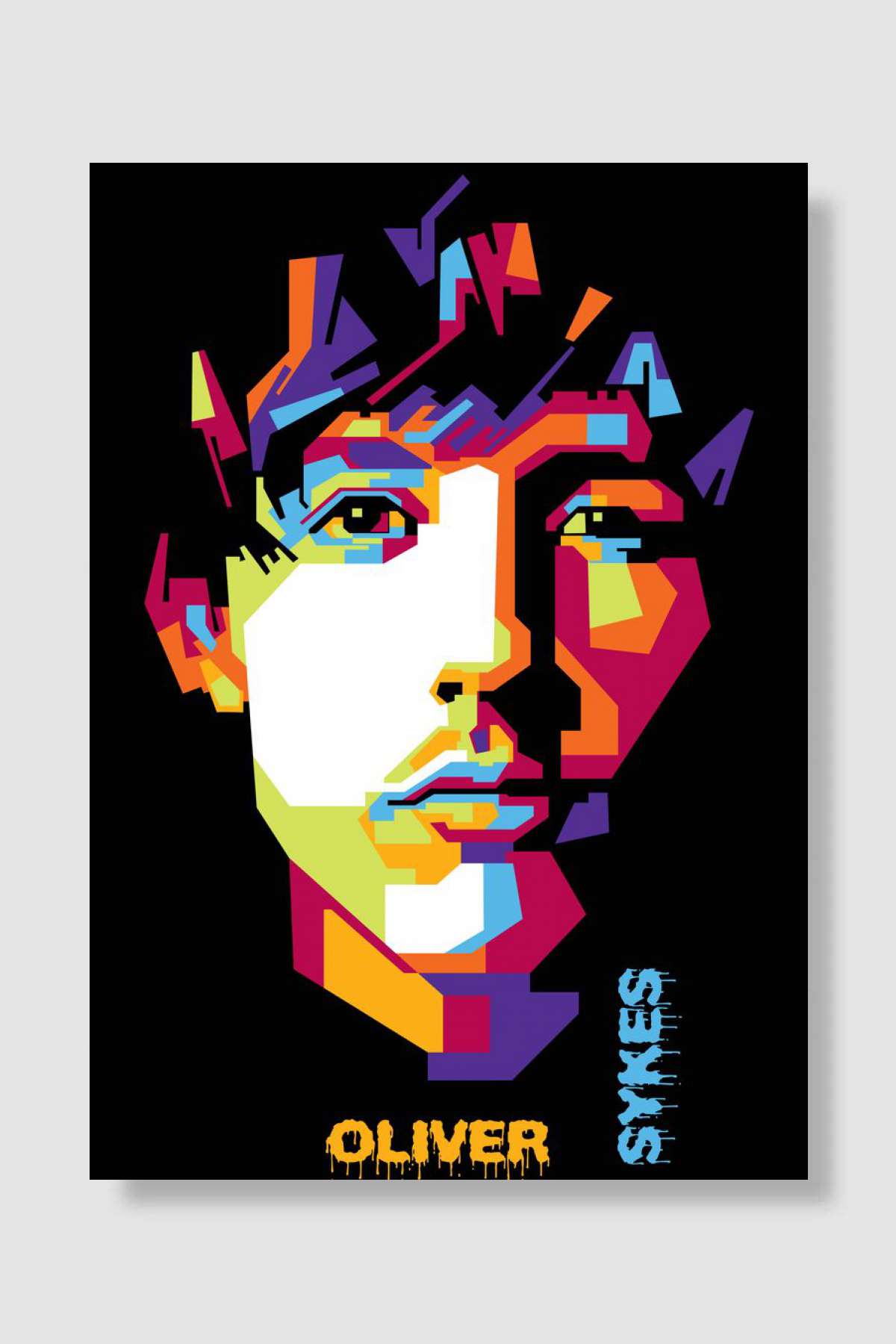 Oliver sykes in wpap disgn Müzik Poster Çerçevesiz Yüksek Kalite Müzik Afiş Duvar Poster