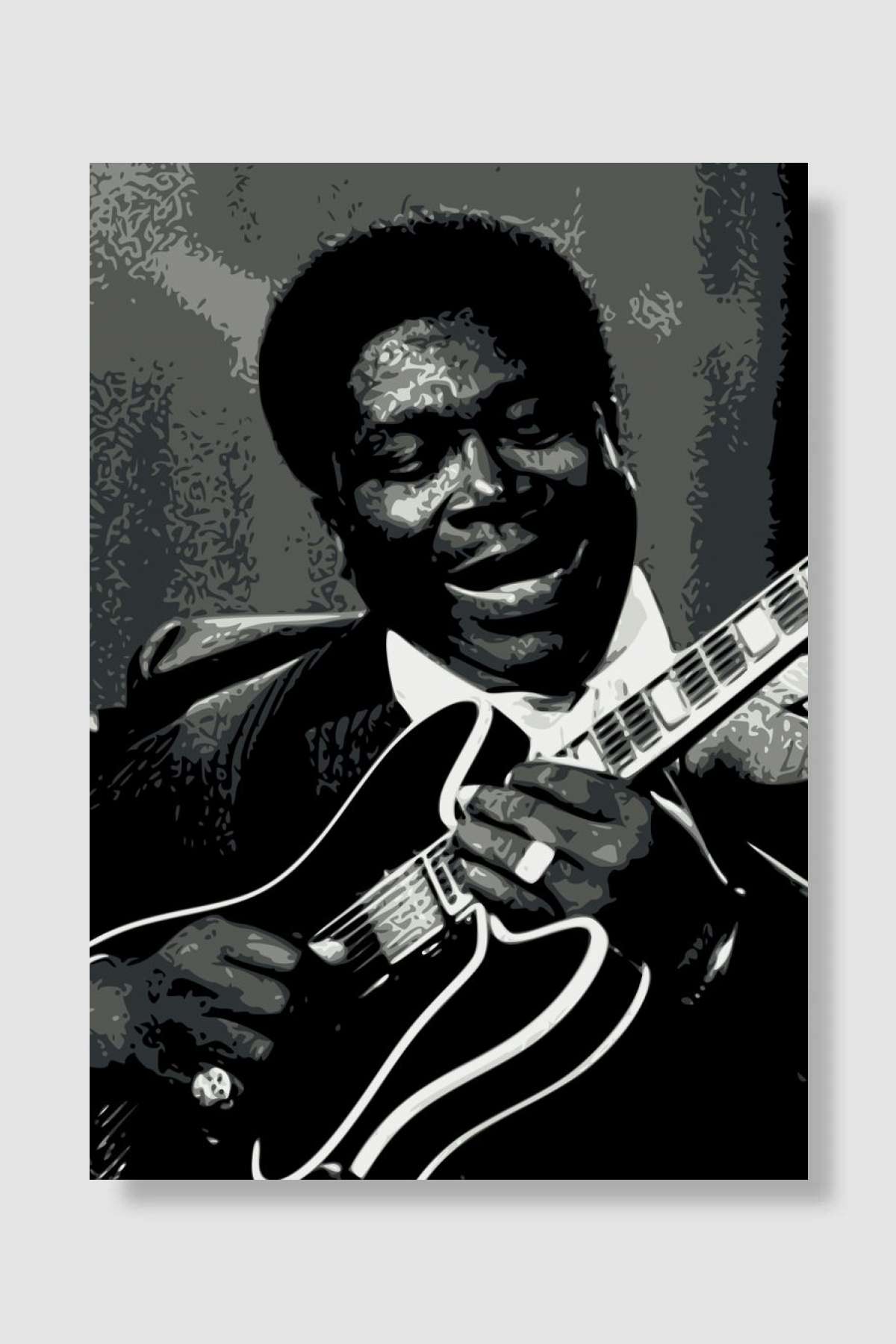 BB King Müzik Poster Çerçevesiz Yüksek Kalite Müzik Afiş Duvar Poster