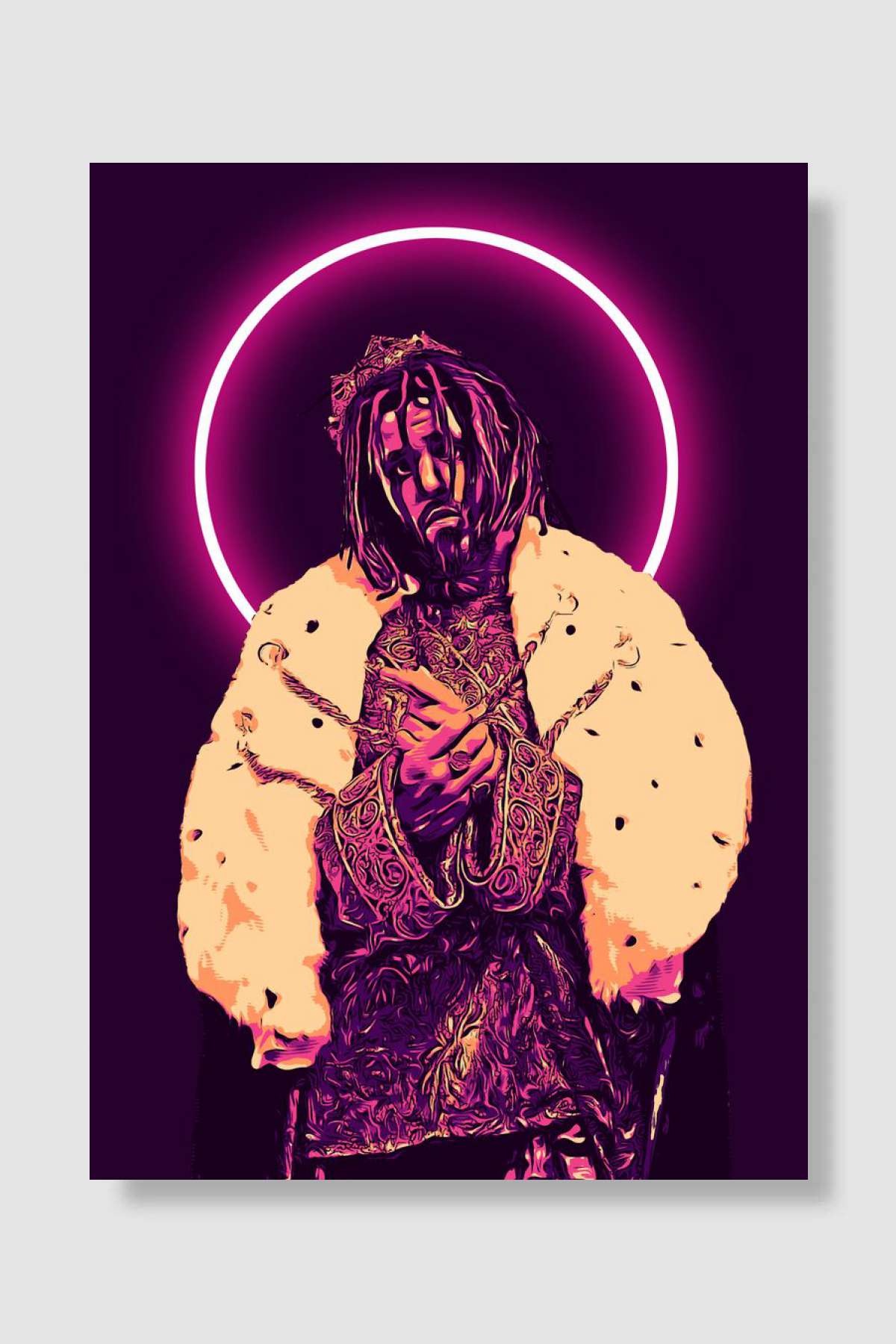 J Cole Müzik Poster Çerçevesiz Yüksek Kalite Müzik Afiş Duvar Poster