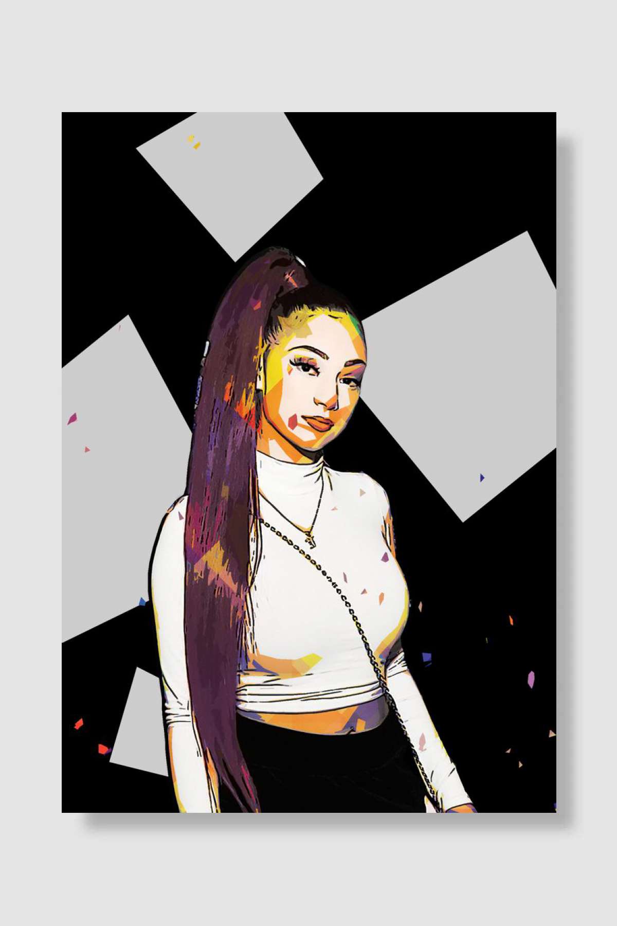 Bhad Bhabie Müzik Poster Çerçevesiz Yüksek Kalite Müzik Afiş Duvar Poster