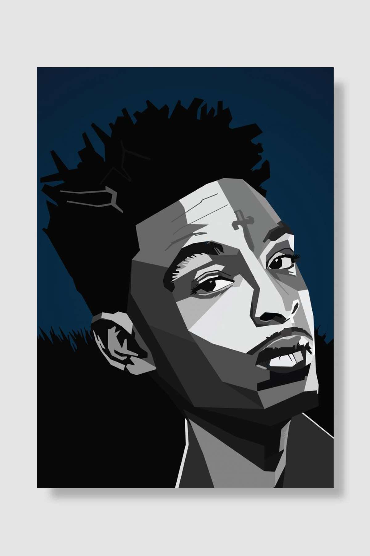 21 Savage Rapper Müzik Poster Çerçevesiz Yüksek Kalite Müzik Afiş Duvar Poster