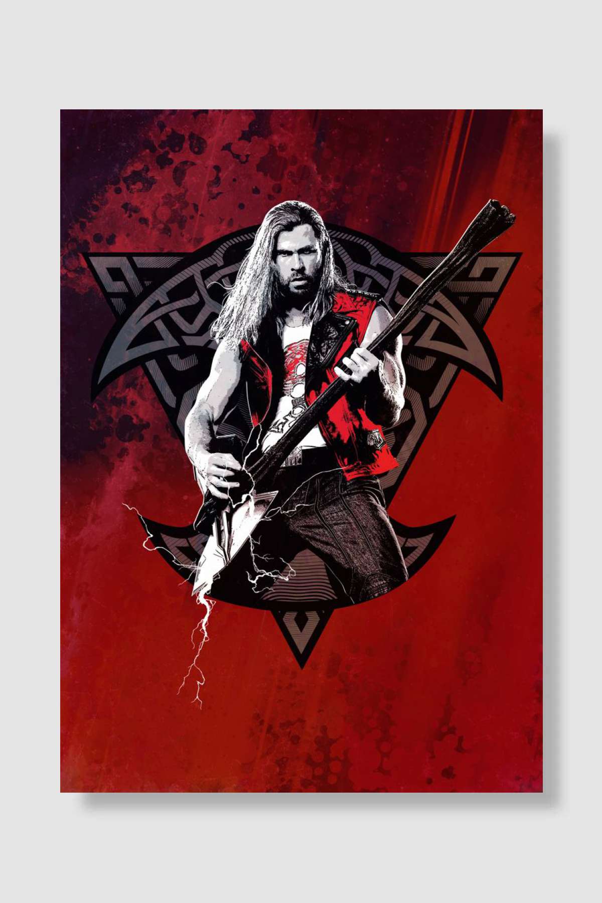 Rockin' Thor Müzik Poster Çerçevesiz Yüksek Kalite Müzik Afiş Duvar Poster