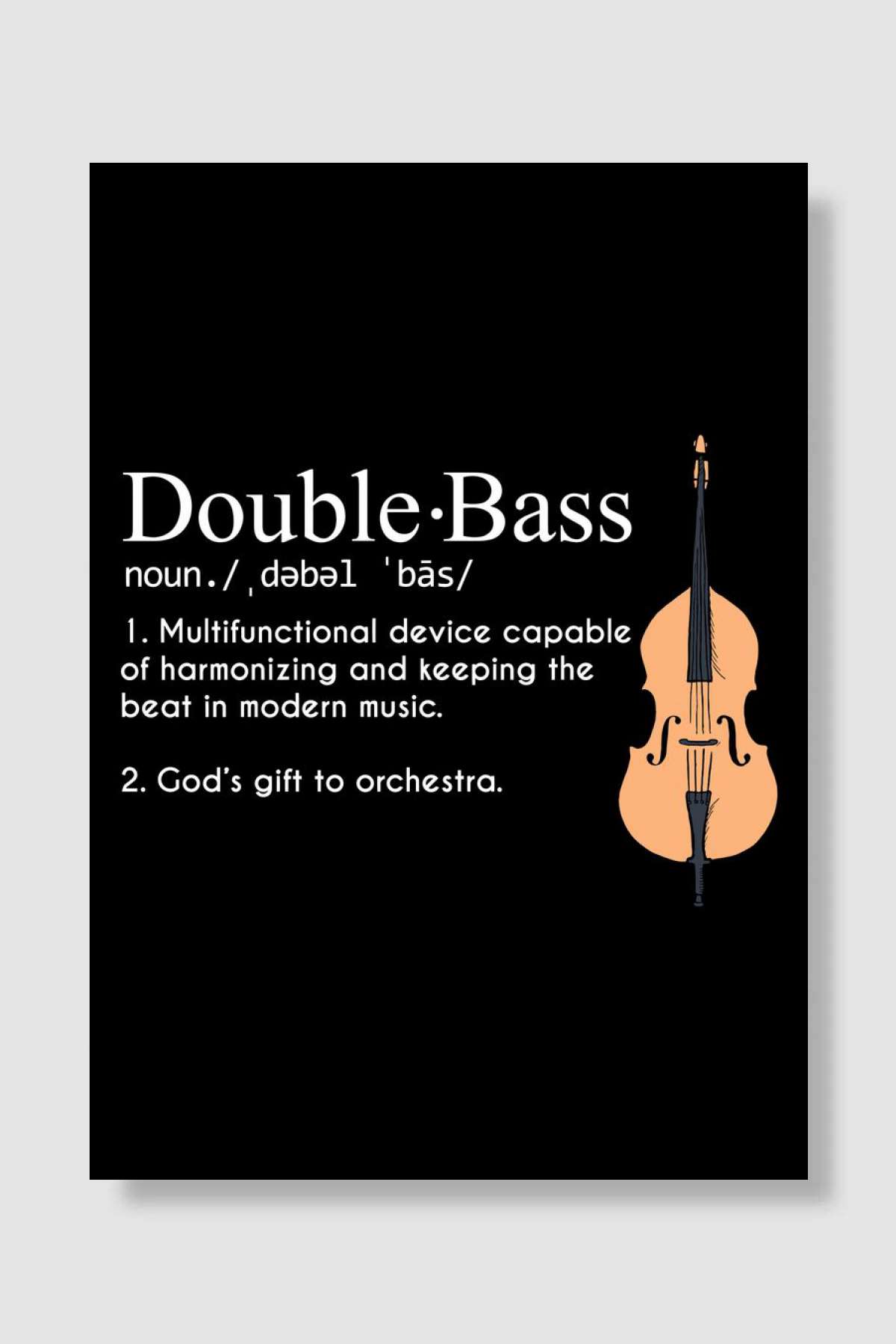 Double Bass Definition Up Müzik Poster Çerçevesiz Yüksek Kalite Müzik Afiş Duvar Poster