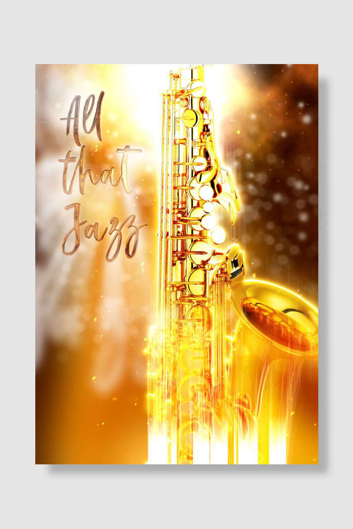 All that Sax Müzik Poster Çerçevesiz Yüksek Kalite Müzik Afiş Duvar Poster