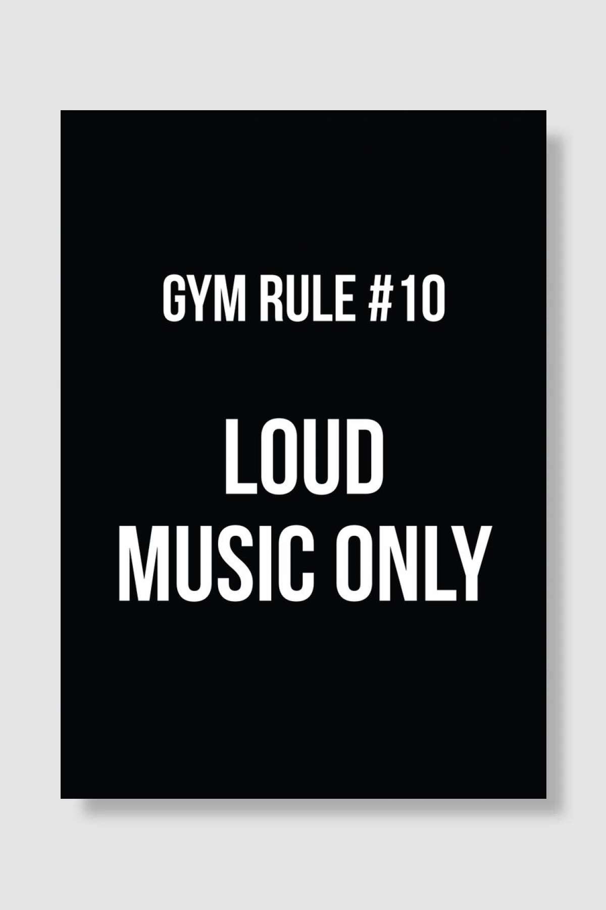 Gym Rule Müzik Poster Çerçevesiz Yüksek Kalite Müzik Afiş Duvar Poster