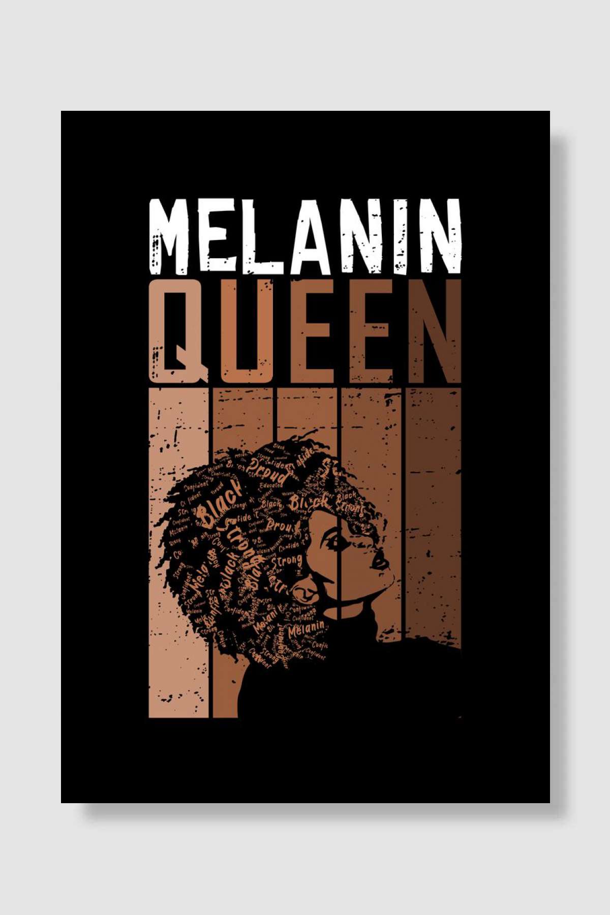 Queen Melanin Black Pride Müzik Poster Çerçevesiz Yüksek Kalite Müzik Afiş Duvar Poster