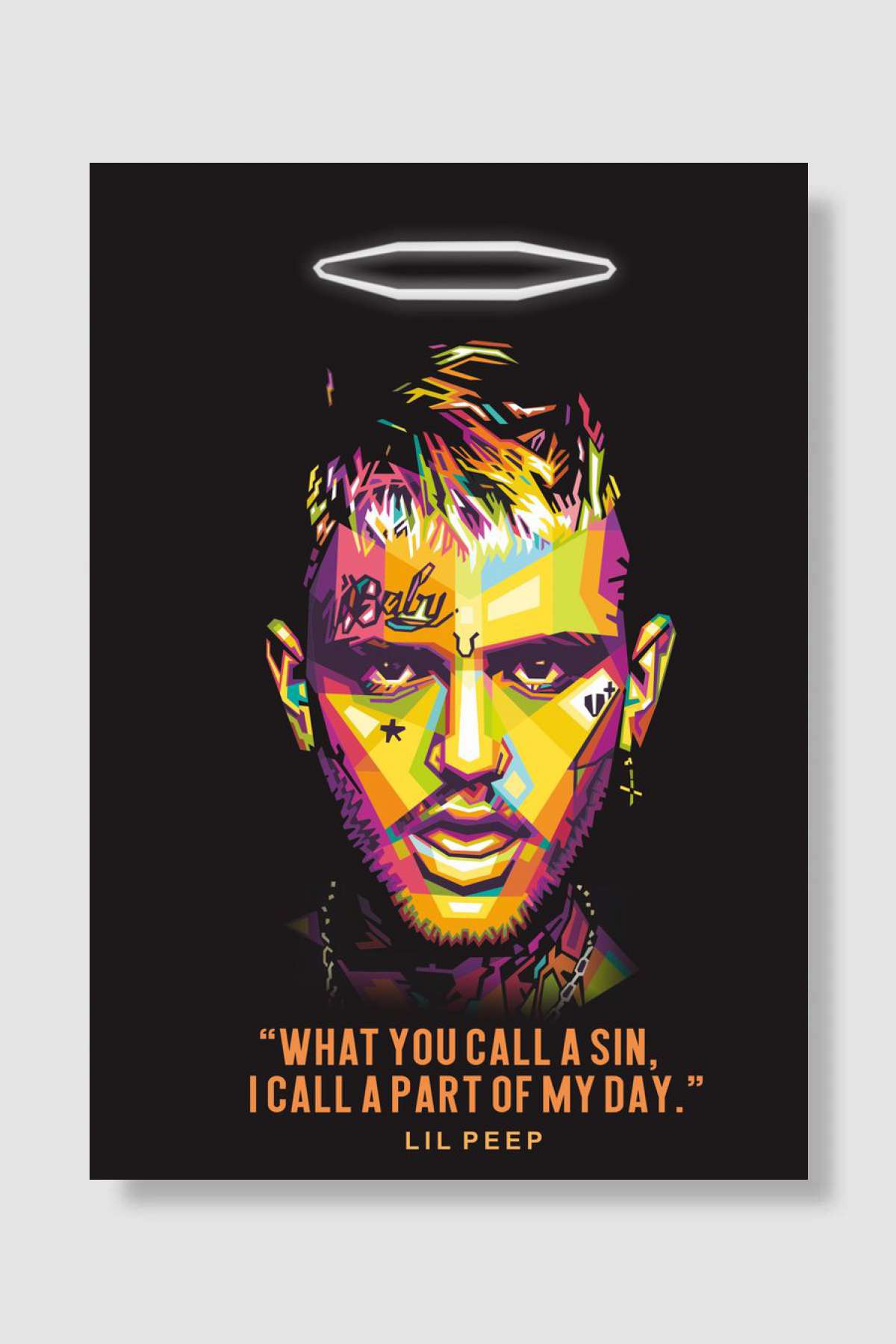 Lil Peep Quotes Müzik Poster Çerçevesiz Yüksek Kalite Müzik Afiş Duvar Poster