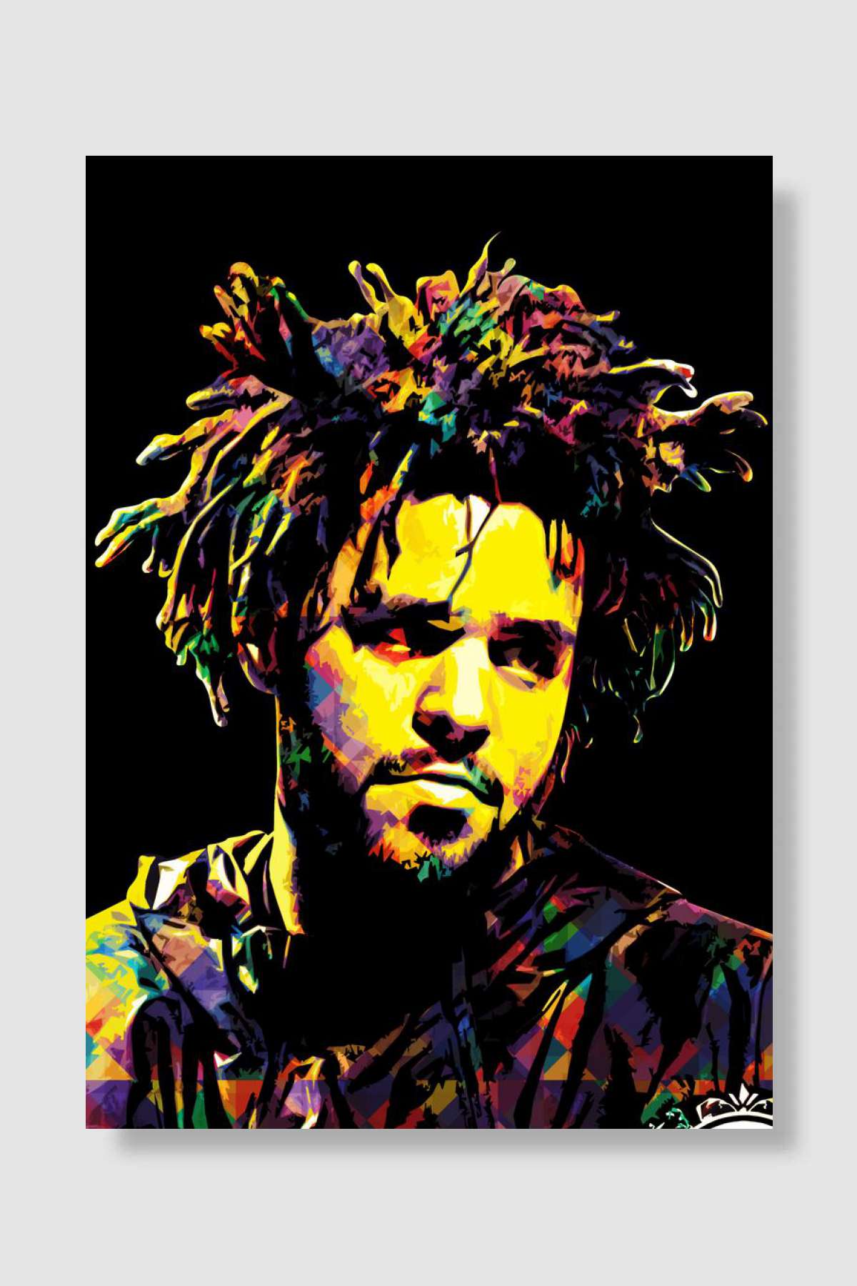 J Cole Müzik Poster Çerçevesiz Yüksek Kalite Müzik Afiş Duvar Poster