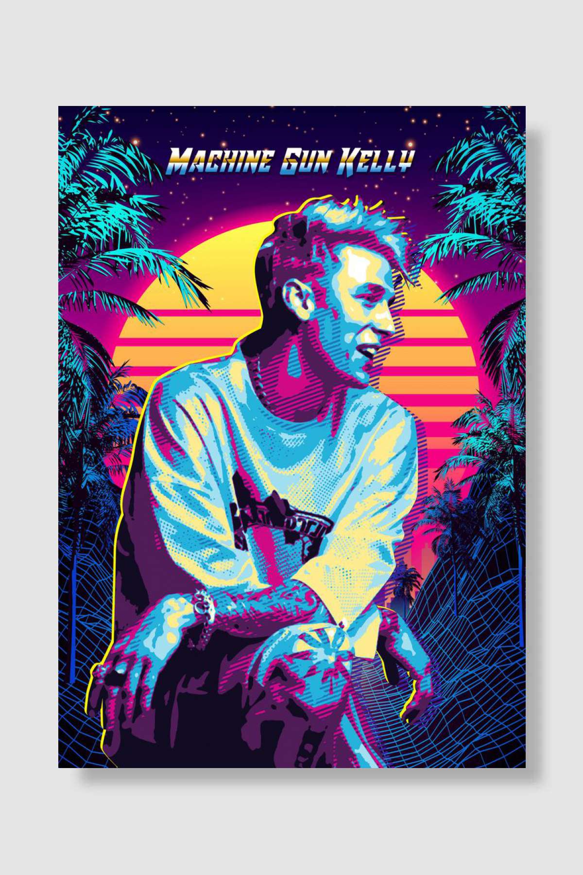 machine gun kelly Müzik Poster Çerçevesiz Yüksek Kalite Müzik Afiş Duvar Poster