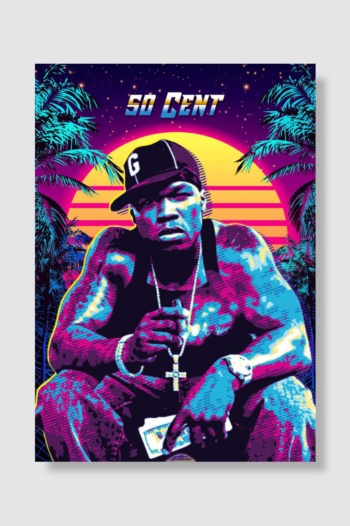 50 cent Müzik Poster Çerçevesiz Yüksek Kalite Müzik Afiş Duvar Poster