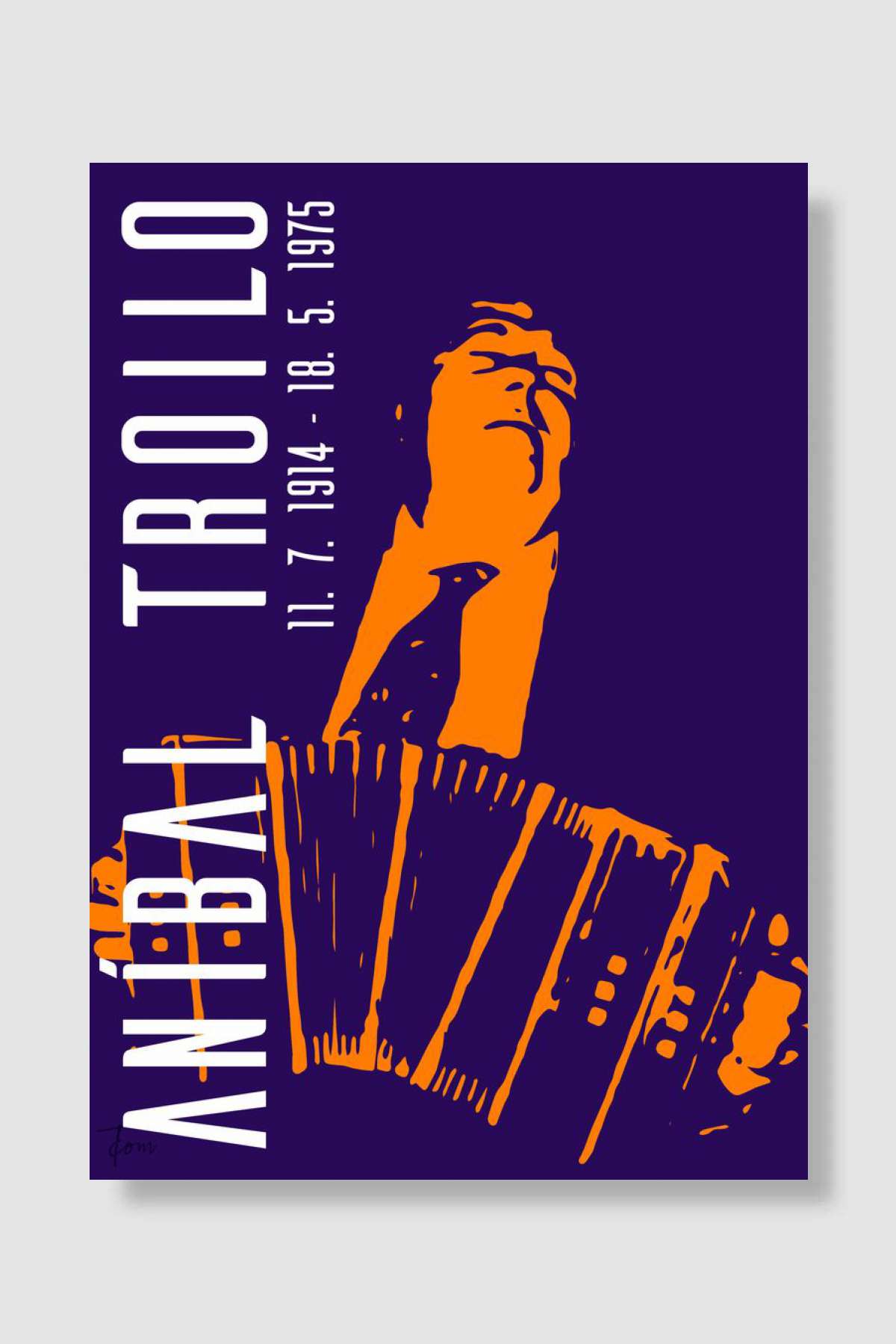 Anibal Troilo Müzik Poster Çerçevesiz Yüksek Kalite Müzik Afiş Duvar Poster