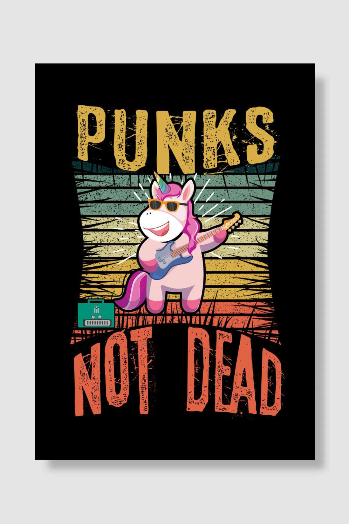 Punk Music Not Dead Punk Müzik Poster Çerçevesiz Yüksek Kalite Müzik Afiş Duvar Poster