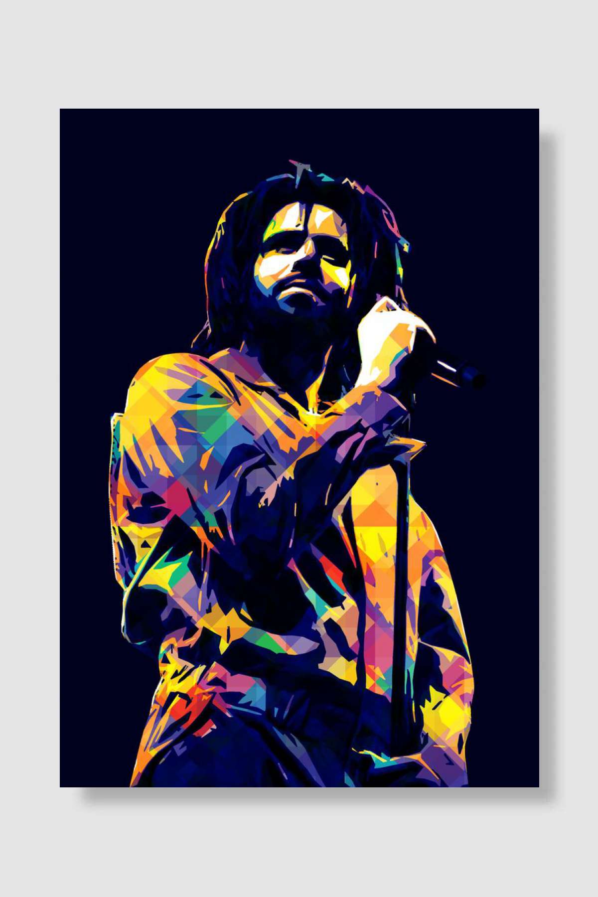 J Cole Müzik Poster Çerçevesiz Yüksek Kalite Müzik Afiş Duvar Poster