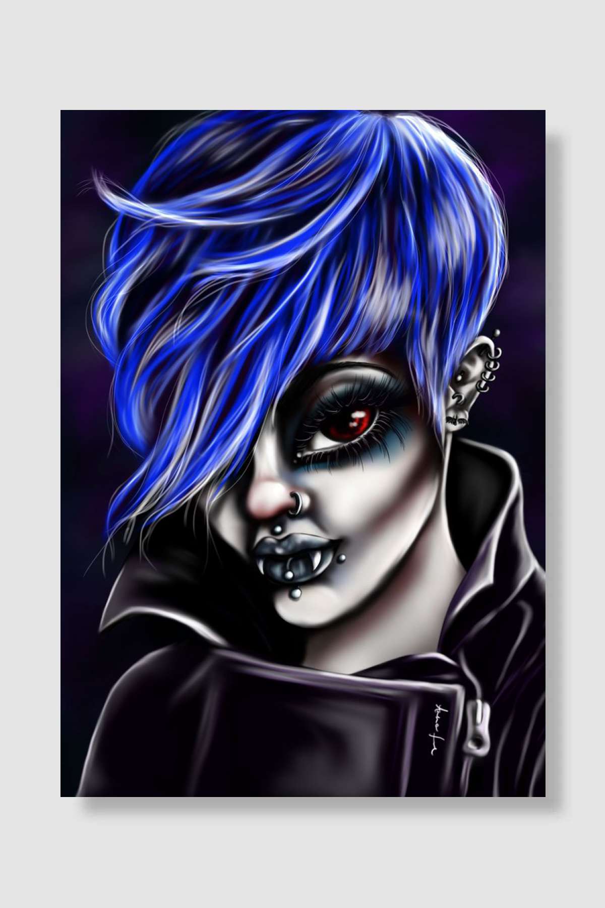 The punk vampire Müzik Poster Çerçevesiz Yüksek Kalite Müzik Afiş Duvar Poster