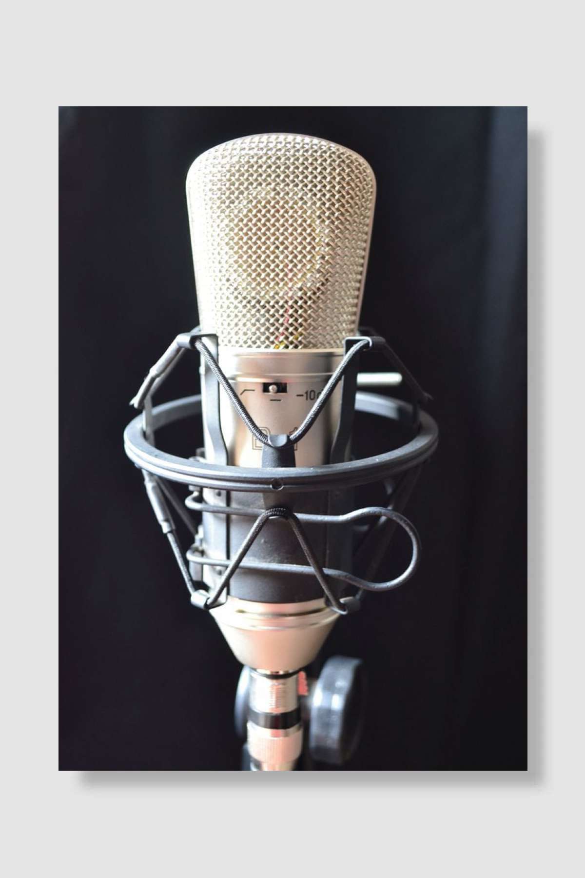 Recording Microphone Müzik Poster Çerçevesiz Yüksek Kalite Müzik Afiş Duvar Poster