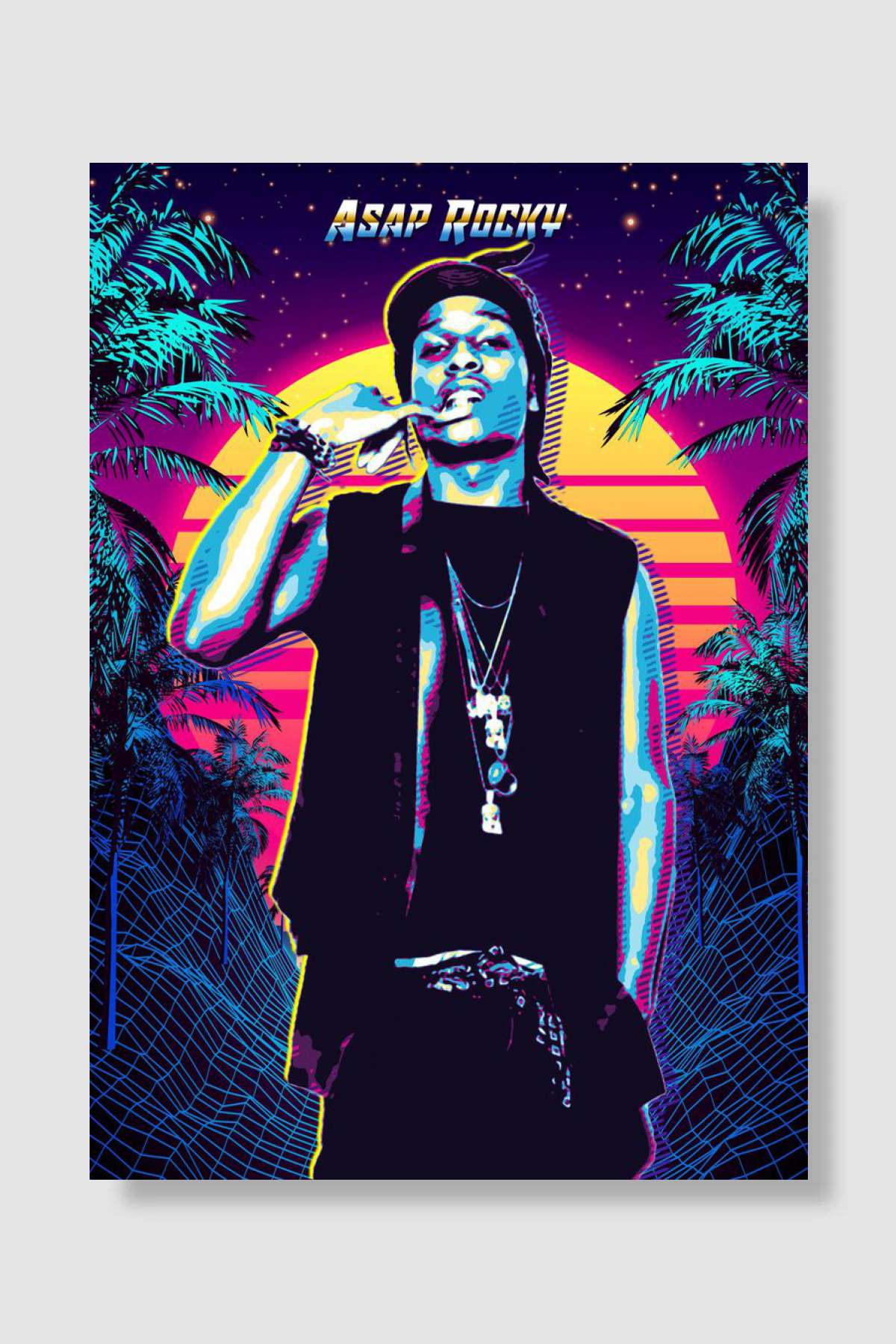 asapp rocky Müzik Poster Çerçevesiz Yüksek Kalite Müzik Afiş Duvar Poster