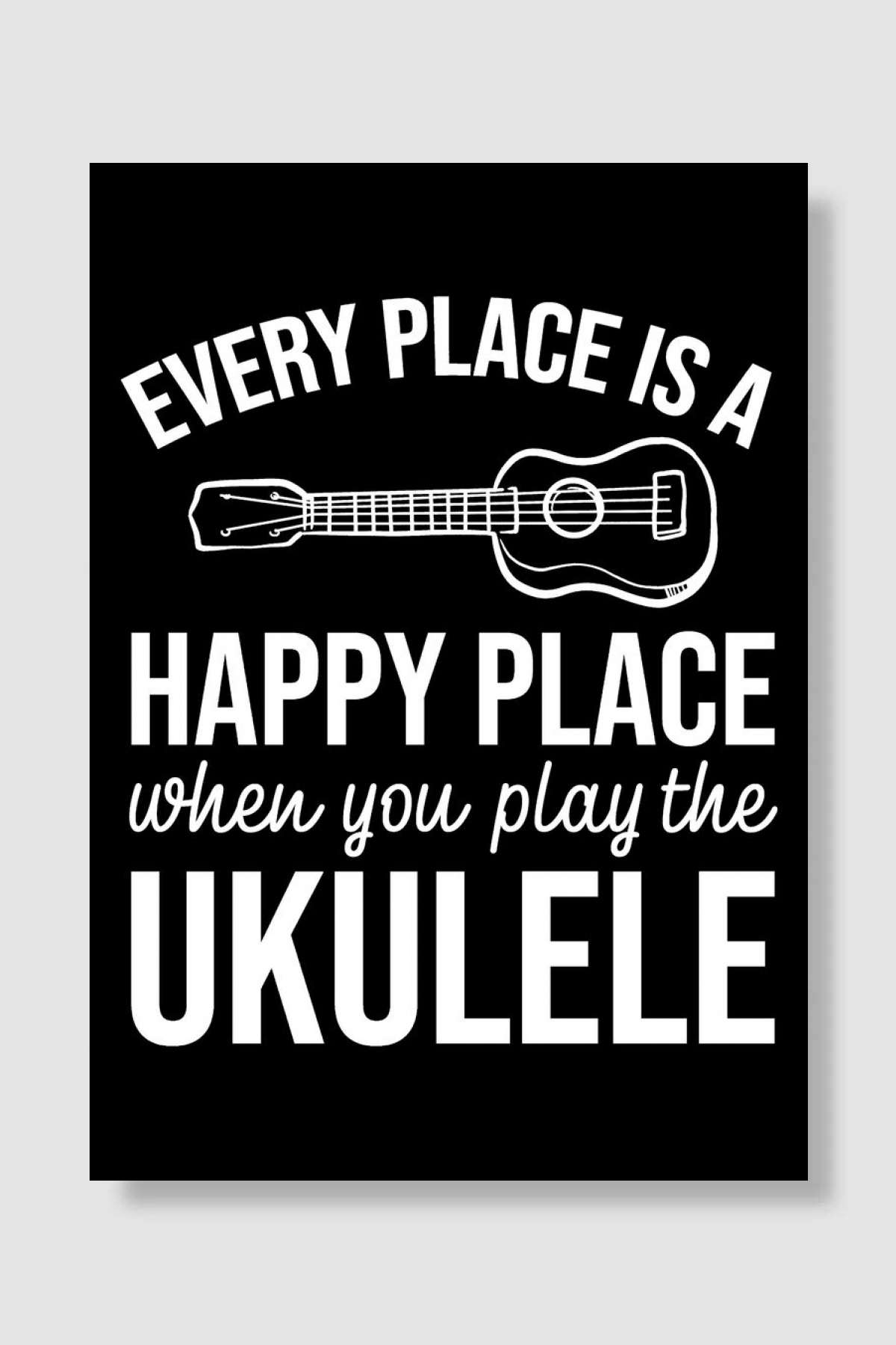 Play the Ukelele Ukulele P Müzik Poster Çerçevesiz Yüksek Kalite Müzik Afiş Duvar Poster