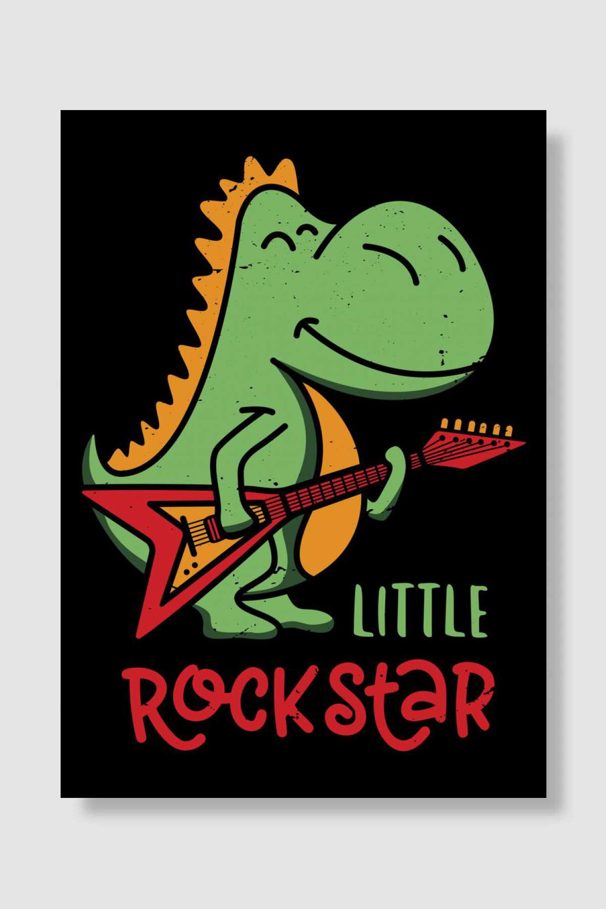 Little Rockstar Müzik Poster Çerçevesiz Yüksek Kalite Müzik Afiş Duvar Poster