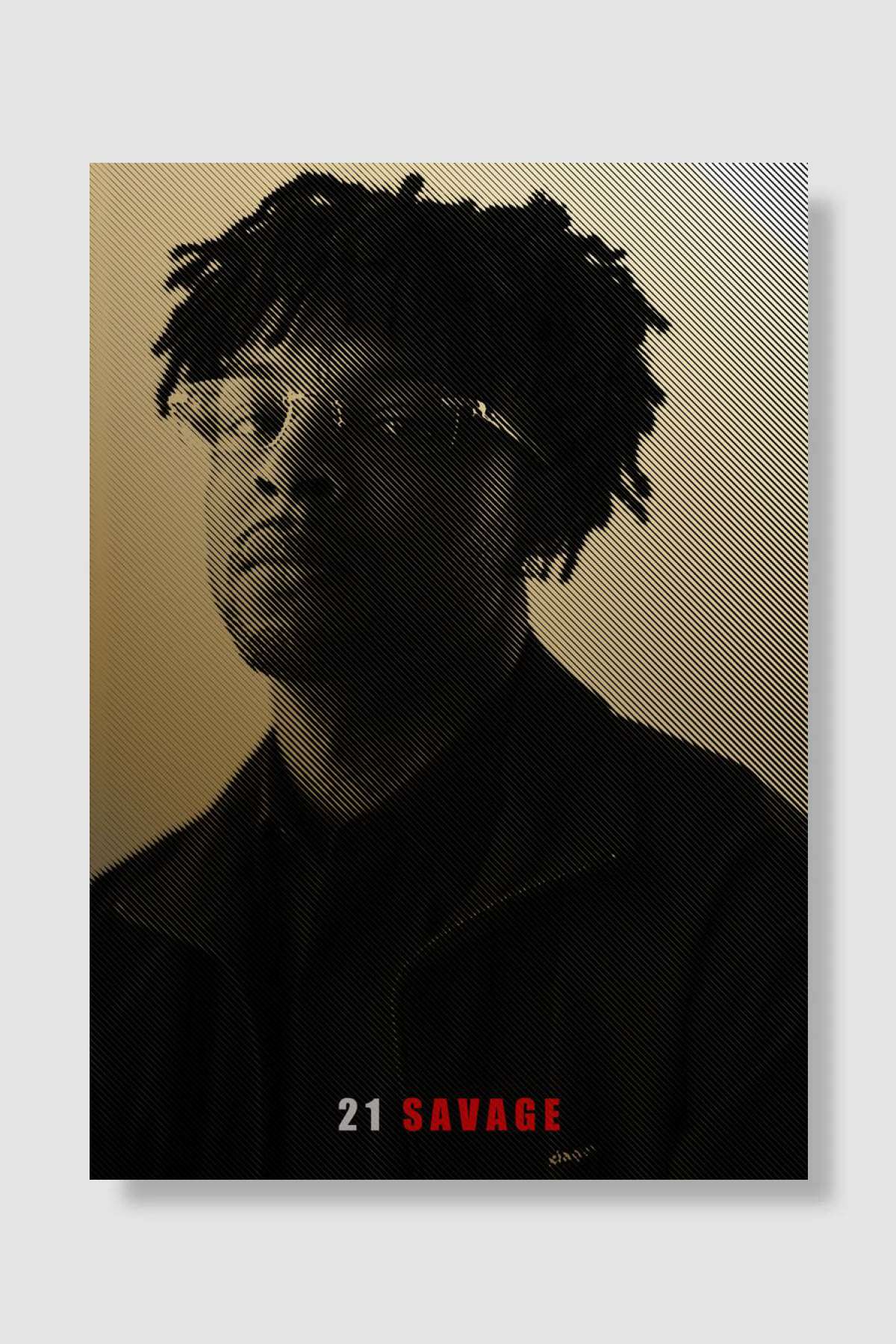 21 savage Müzik Poster Çerçevesiz Yüksek Kalite Müzik Afiş Duvar Poster