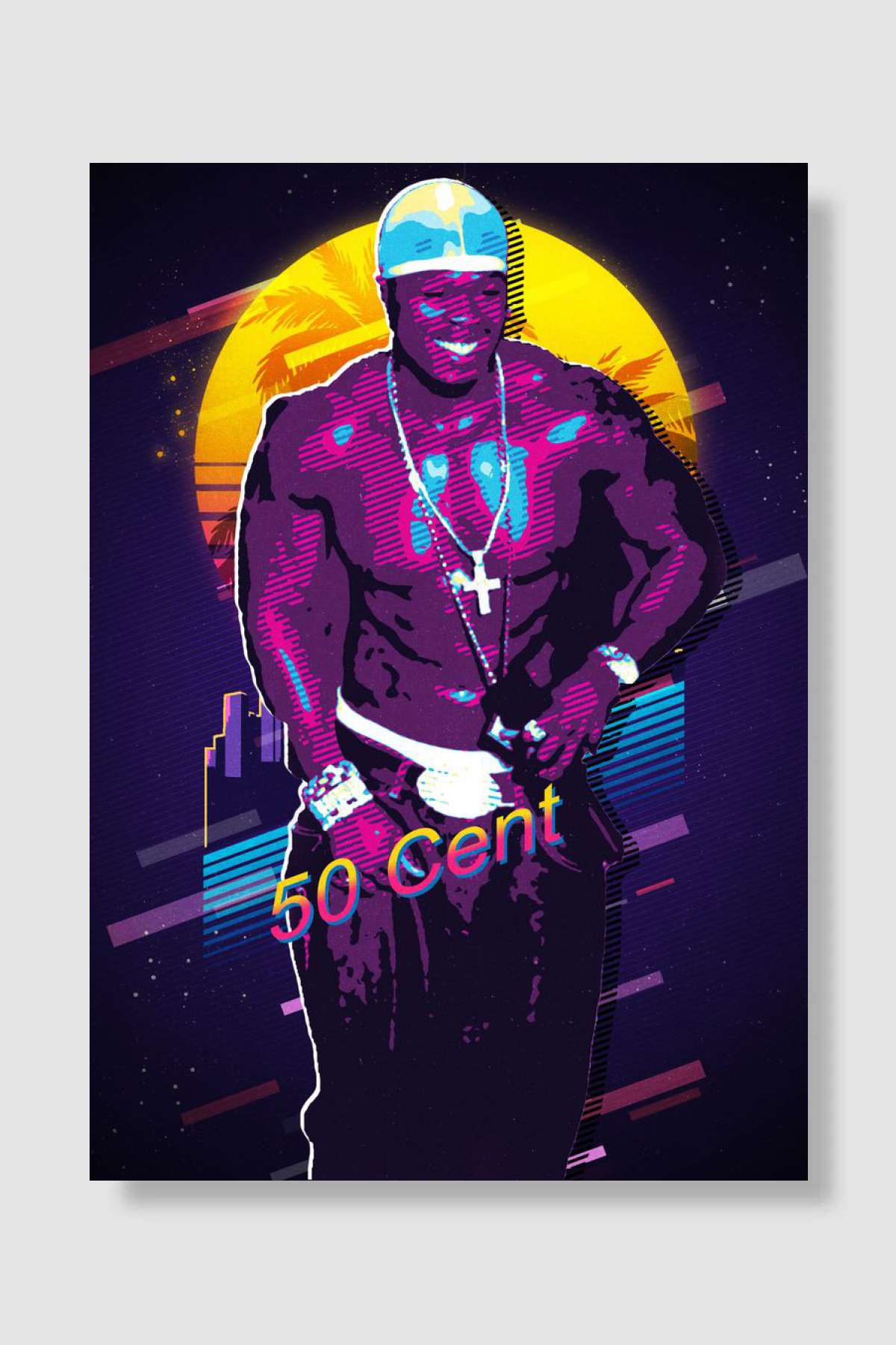 50 Cent Müzik Poster Çerçevesiz Yüksek Kalite Müzik Afiş Duvar Poster