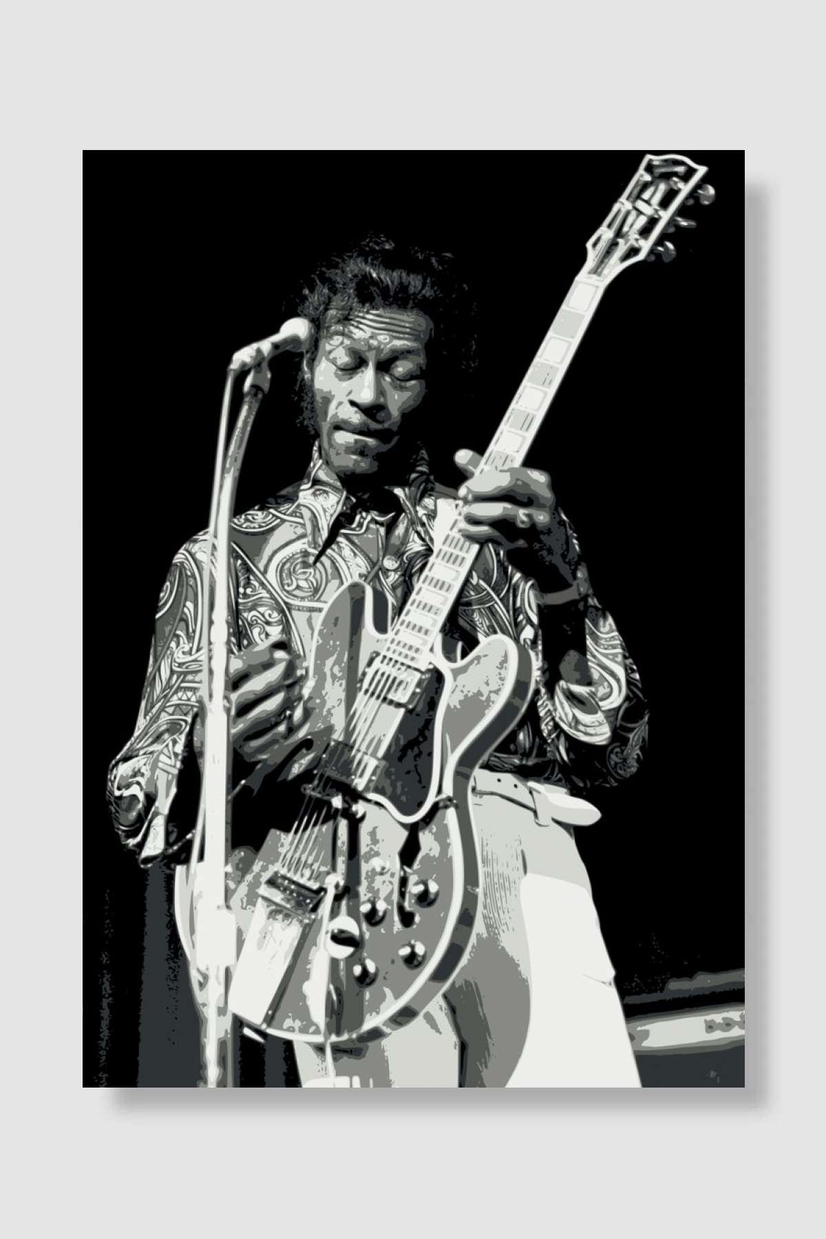Chuck Berry Müzik Poster Çerçevesiz Yüksek Kalite Müzik Afiş Duvar Poster