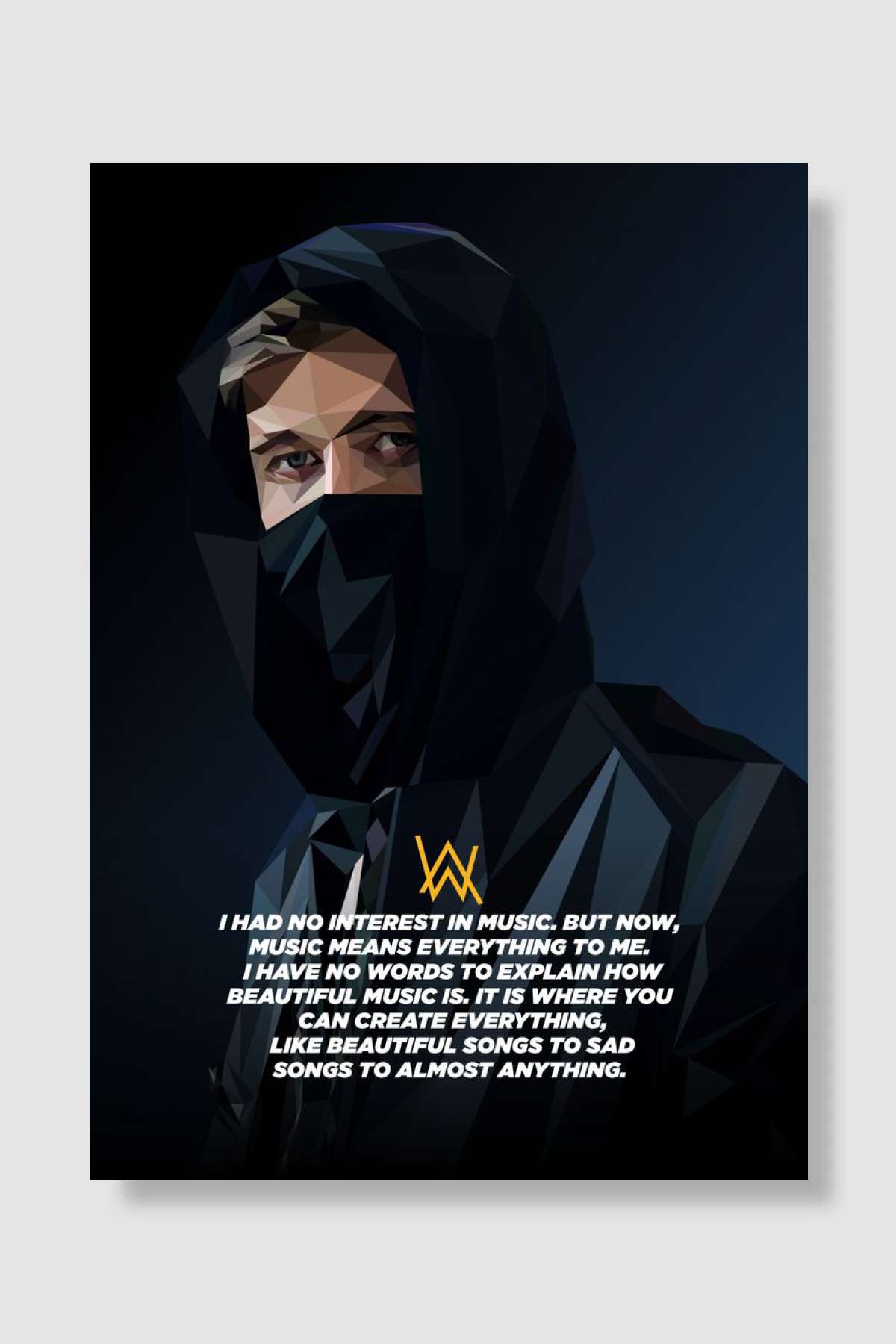 Alan Walker Müzik Poster Çerçevesiz Yüksek Kalite Müzik Afiş Duvar Poster