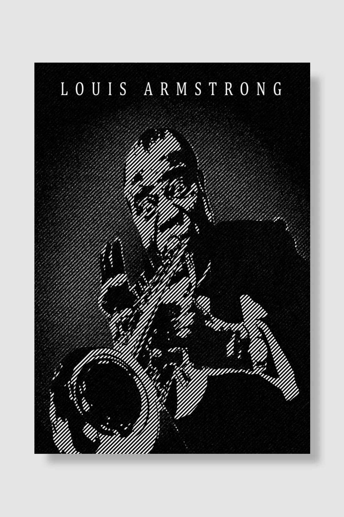 Louis Armstrong Müzik Poster Çerçevesiz Yüksek Kalite Müzik Afiş Duvar Poster