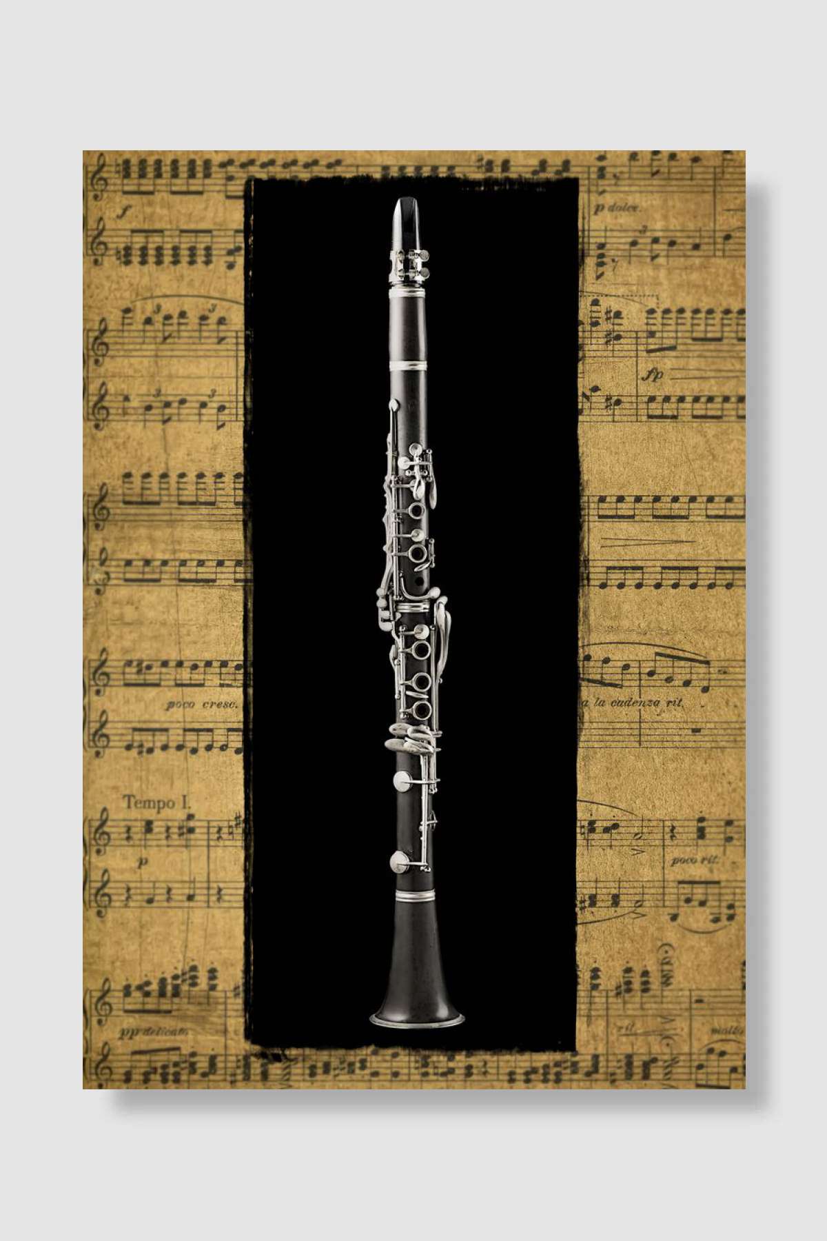 Clarinet version 2 Müzik Poster Çerçevesiz Yüksek Kalite Müzik Afiş Duvar Poster