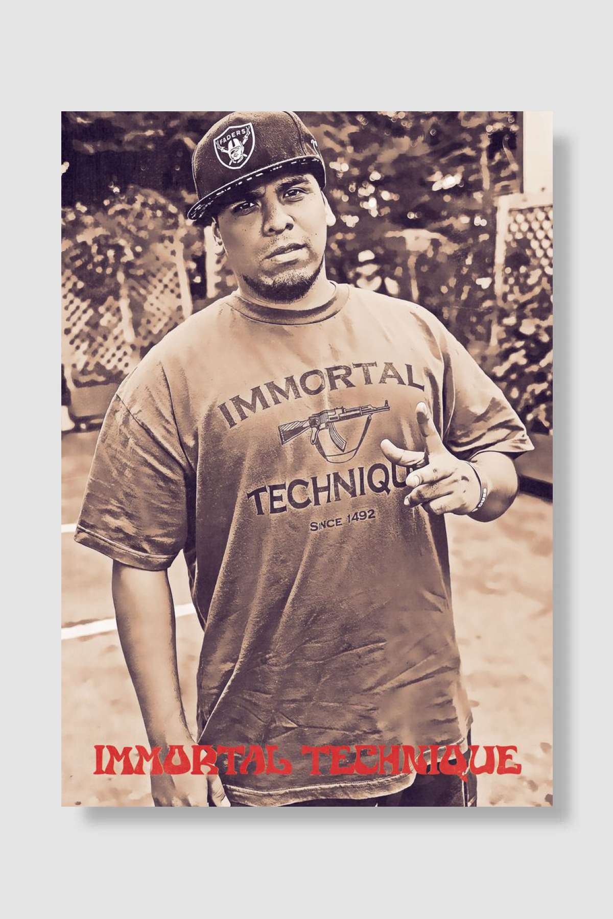 Immortal Technique Müzik Poster Çerçevesiz Yüksek Kalite Müzik Afiş Duvar Poster