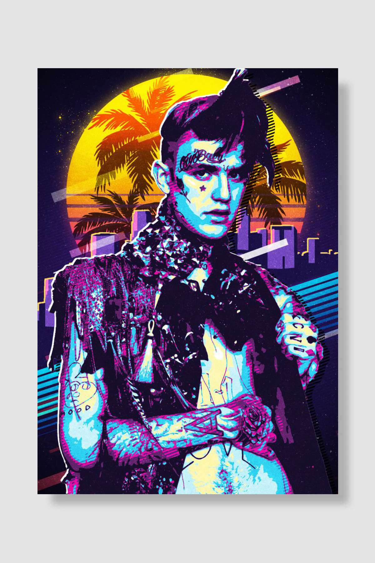 Lil Peep Müzik Poster Çerçevesiz Yüksek Kalite Müzik Afiş Duvar Poster