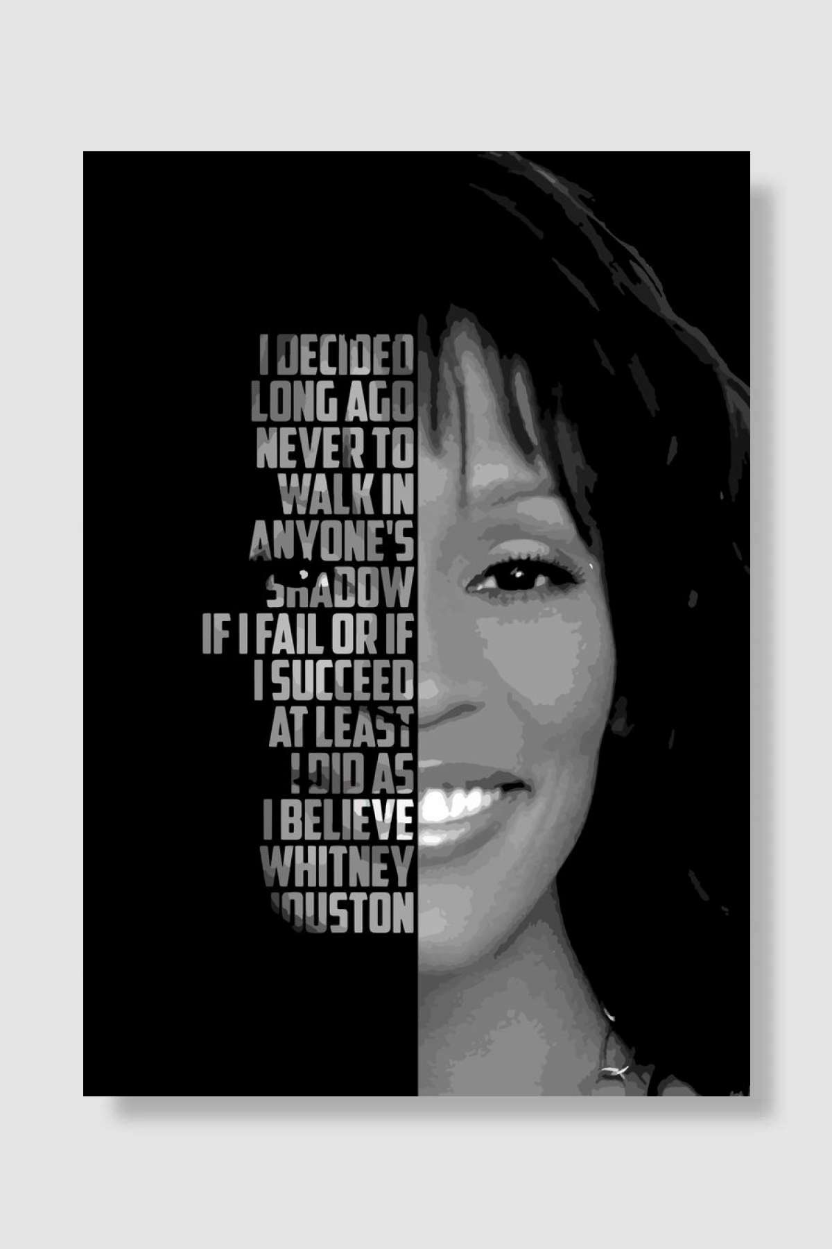 Whitney Houston Müzik Poster Çerçevesiz Yüksek Kalite Müzik Afiş Duvar Poster