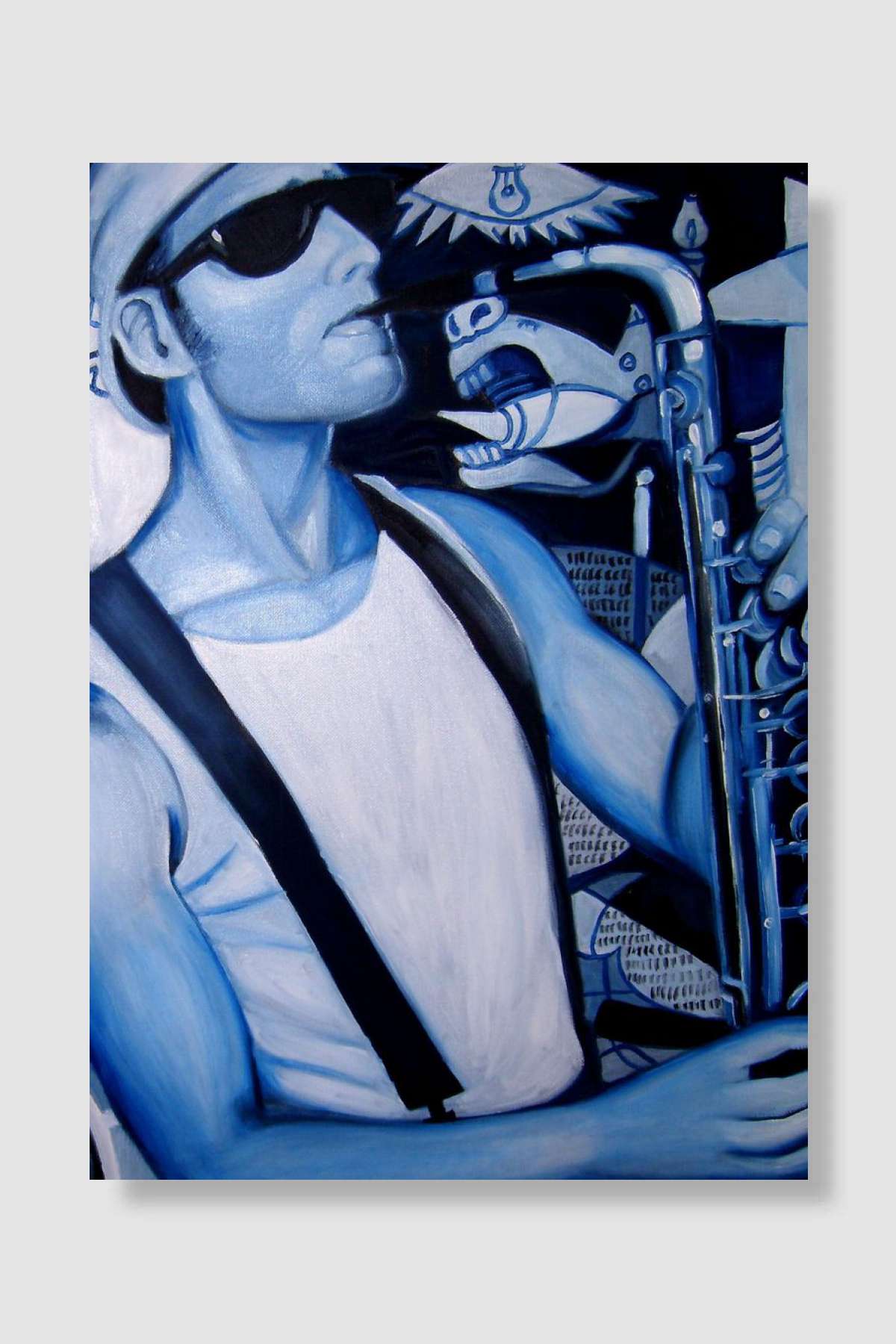 BLUE Müzik Poster Çerçevesiz Yüksek Kalite Müzik Afiş Duvar Poster