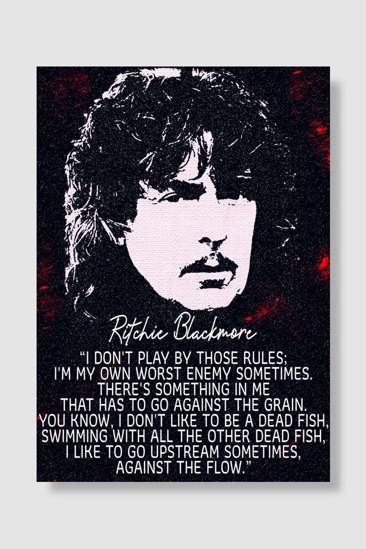 Ritchie Blackmore Müzik Poster Çerçevesiz Yüksek Kalite Müzik Afiş Duvar Poster