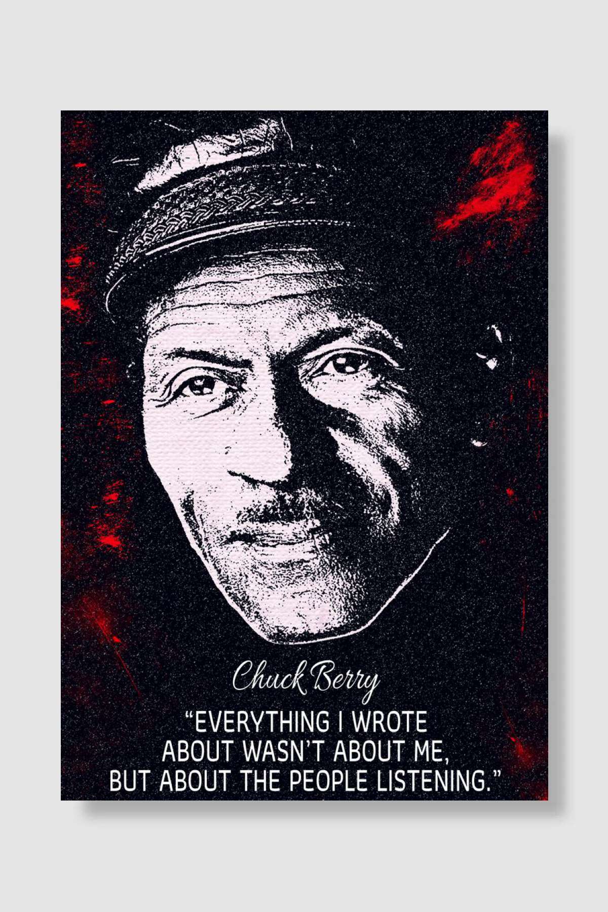 Chuck Berry Müzik Poster Çerçevesiz Yüksek Kalite Müzik Afiş Duvar Poster