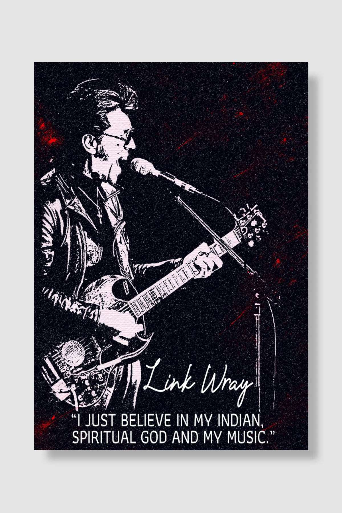 Link Wray Müzik Poster Çerçevesiz Yüksek Kalite Müzik Afiş Duvar Poster