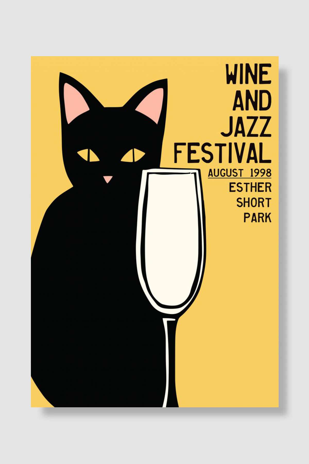 Wine and Jazz Festival Müzik Poster Çerçevesiz Yüksek Kalite Müzik Afiş Duvar Poster