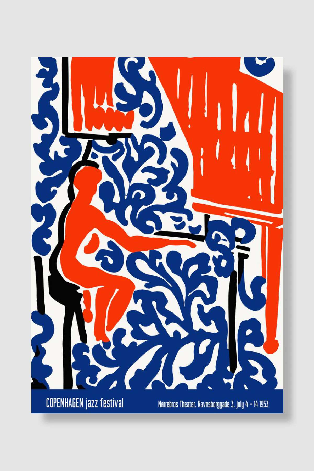 Copenhagen Jazz Festival Müzik Poster Çerçevesiz Yüksek Kalite Müzik Afiş Duvar Poster