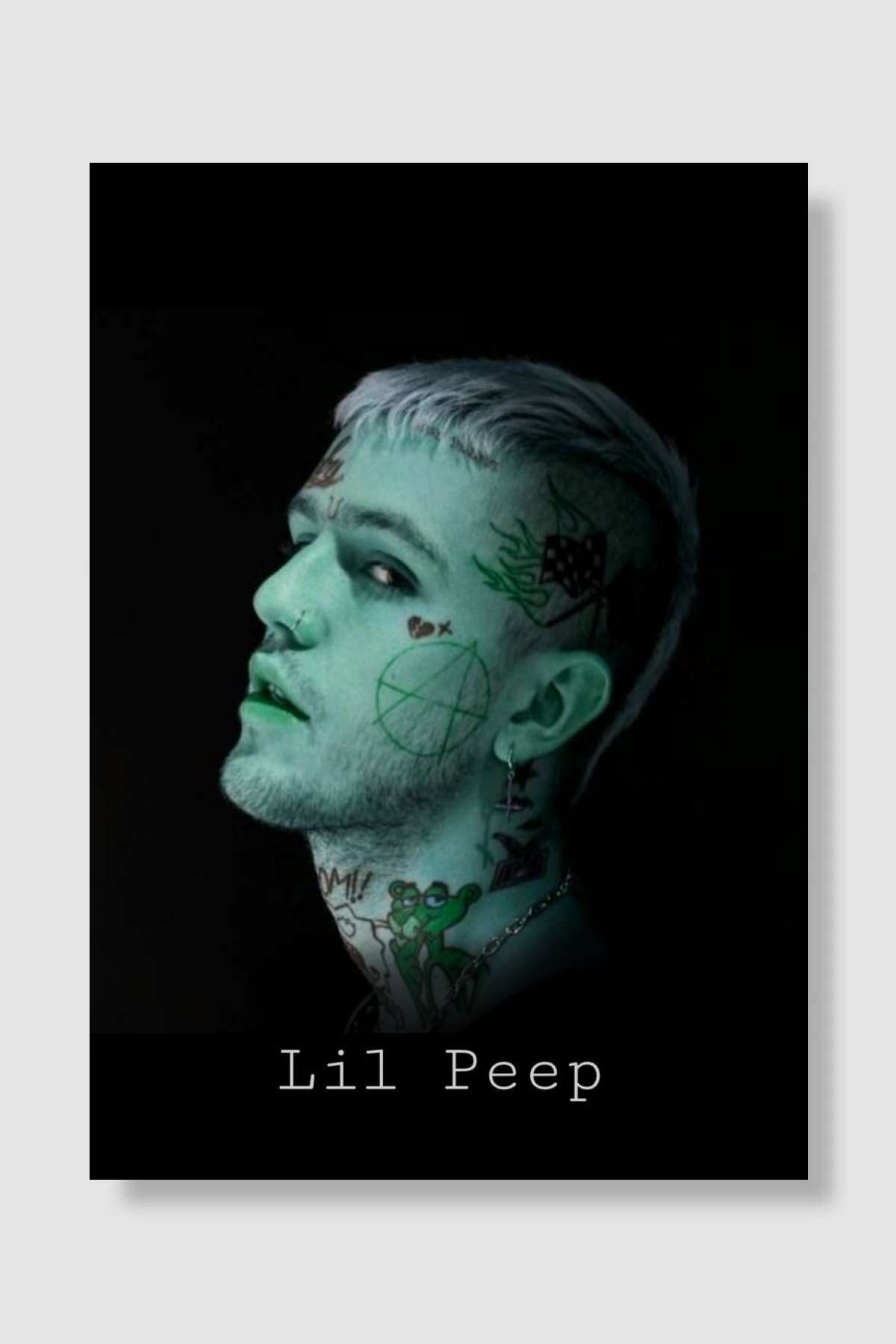 Lill peep color potrait Müzik Poster Çerçevesiz Yüksek Kalite Müzik Afiş Duvar Poster